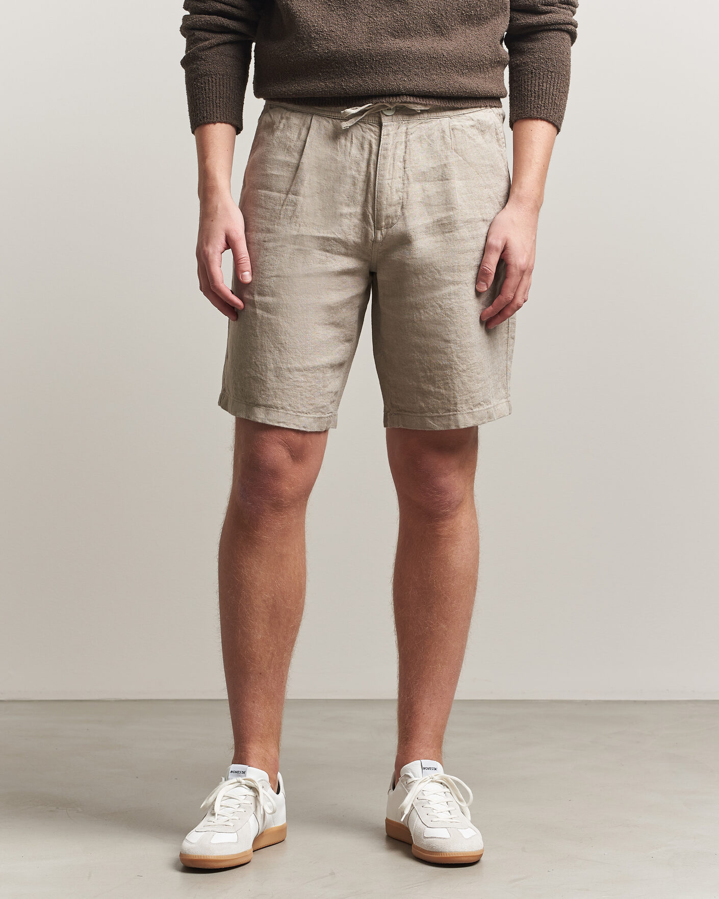 Homme | Shorts | KnowledgeCotton Apparel | Loose Linen Shorts Twill