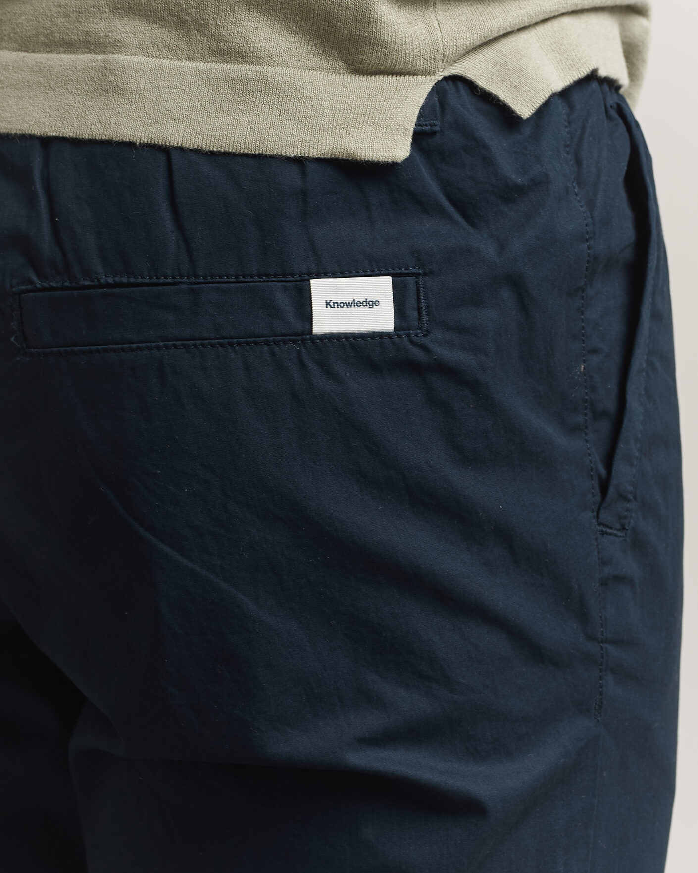 Homme | Pantalons | KnowledgeCotton Apparel | Tim Tapered Cotton Stretch Pants Total Eclipse