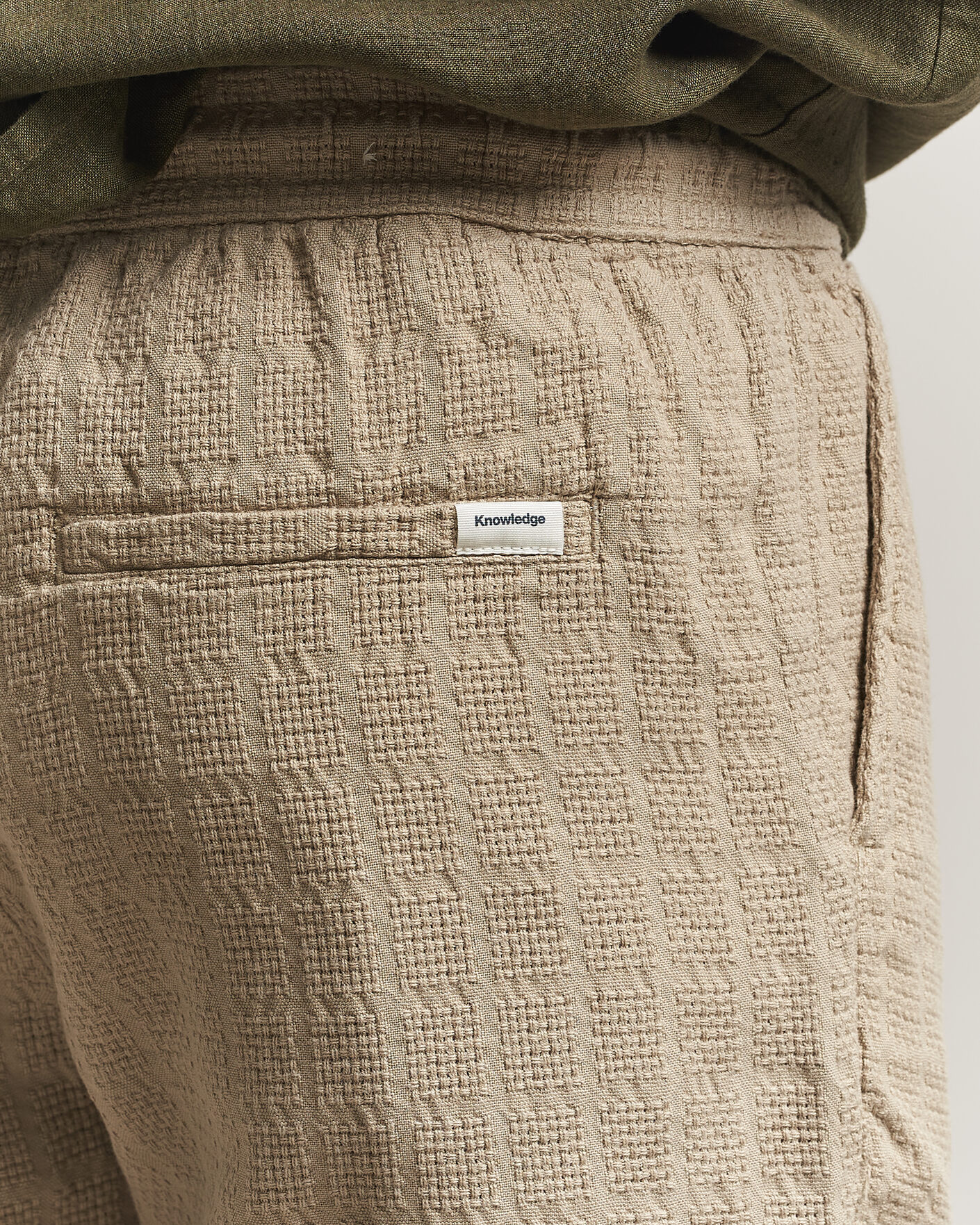 Homme | Shorts | KnowledgeCotton Apparel | Structured Cotton Dobby Shorts Twill