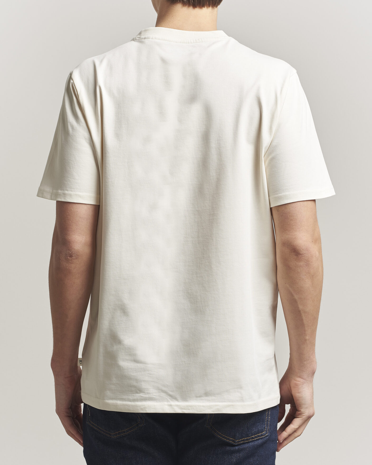 Homme | T-shirts | KnowledgeCotton Apparel | Chest Print T-Shirt Egret
