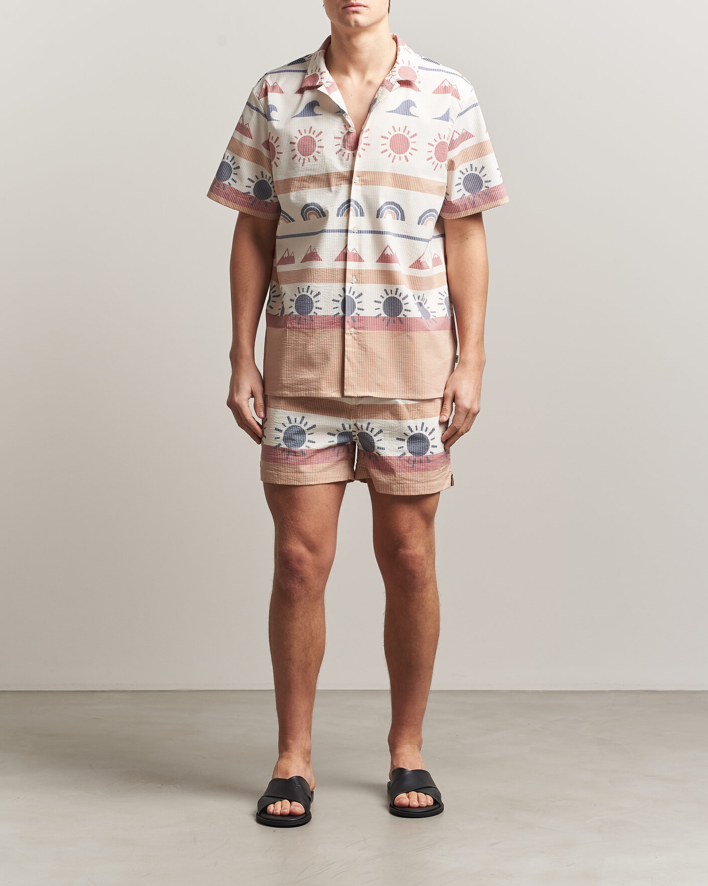 Homme | Chemises | KnowledgeCotton Apparel | Relaxed Printed AOP Short Sleeve Shirt Multi