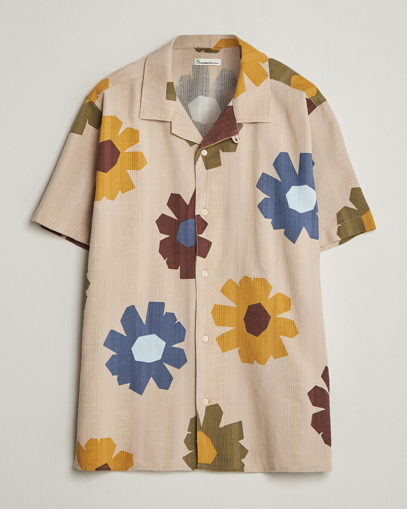 Homme | Chemises | KnowledgeCotton Apparel | Relaxed Printed Cotton Short Sleeve Shirt Multi