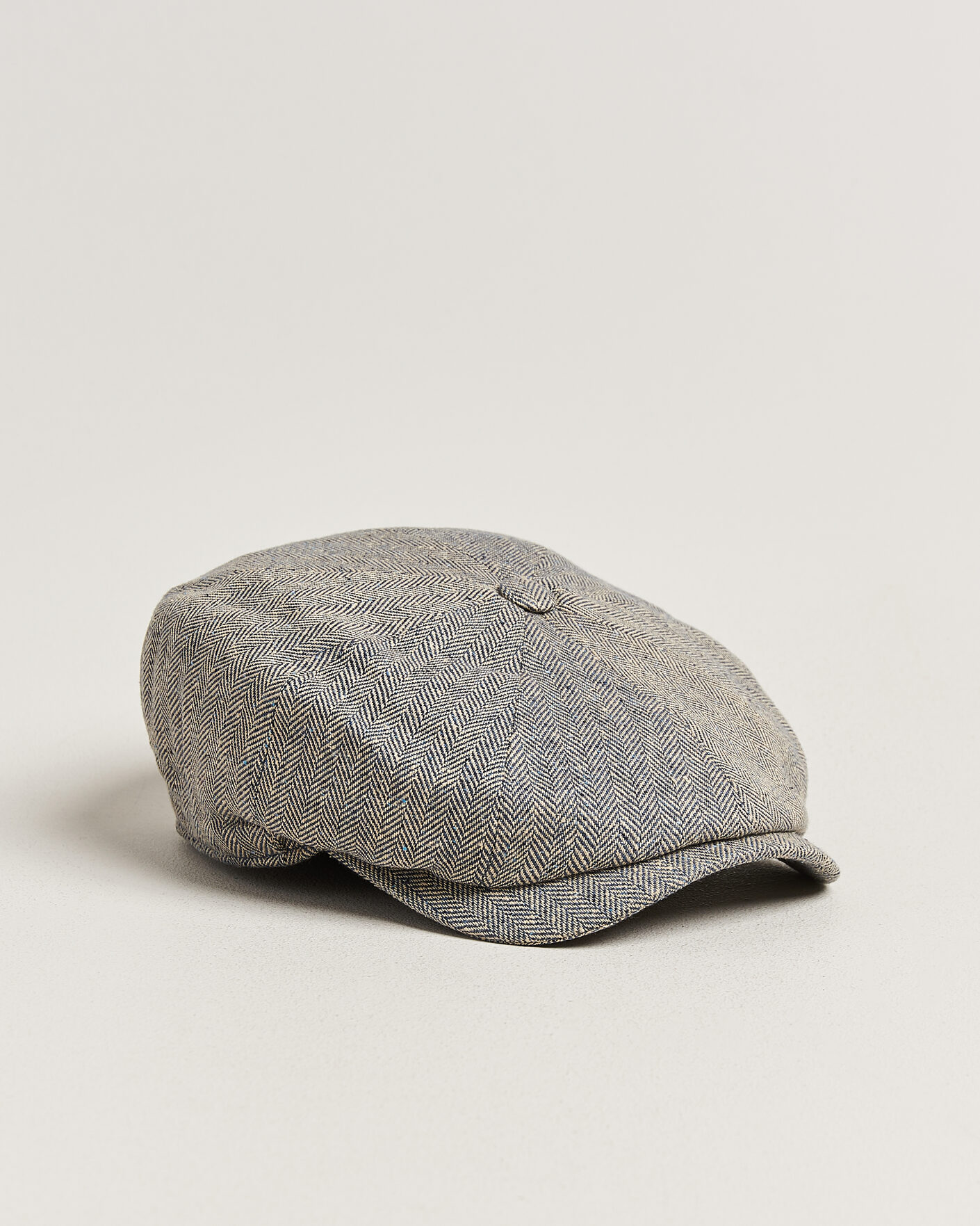 Homme | Bobs Et Casquettes | Wigéns | Newsboy Retro Herringbone Cap Blue