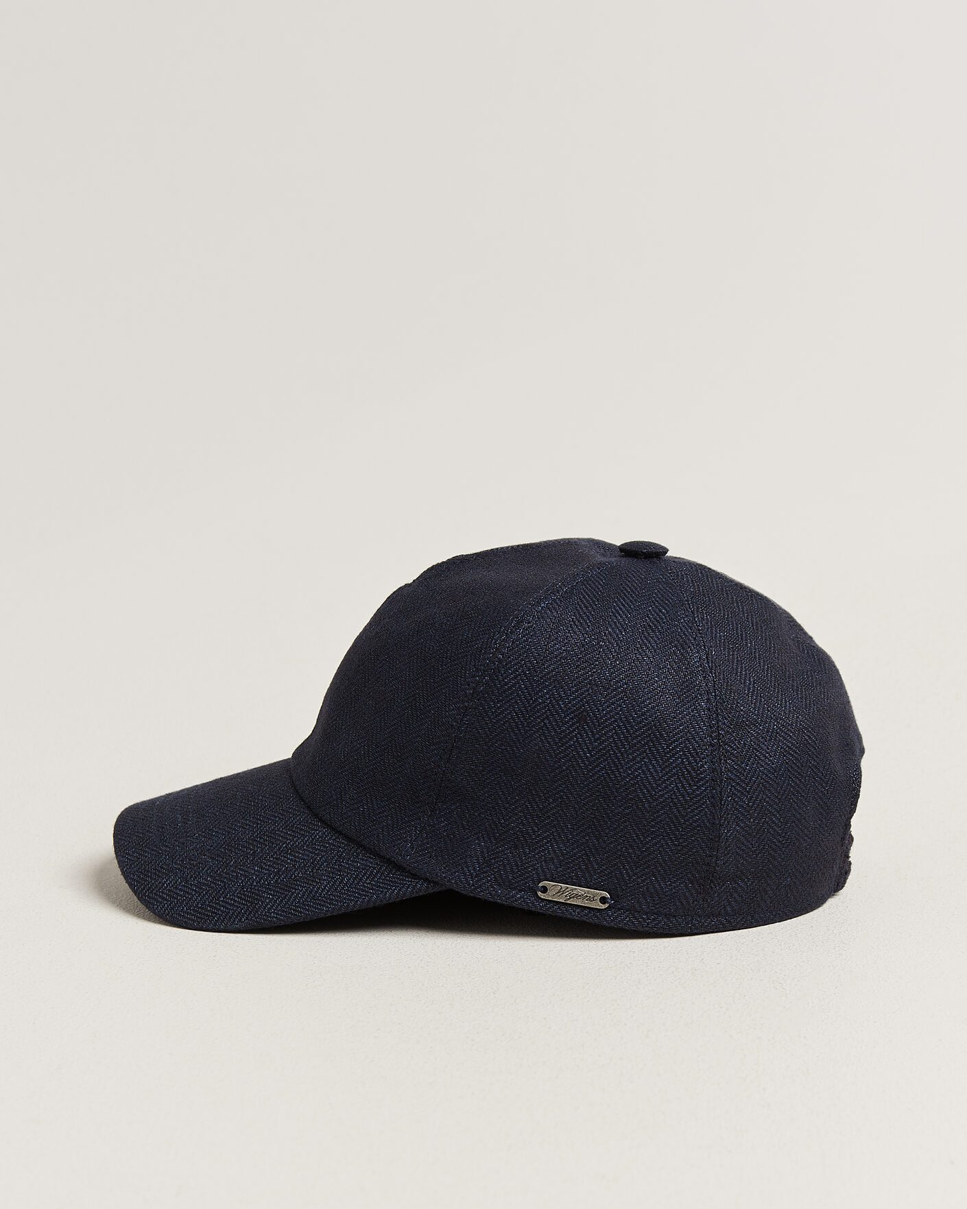 Homme | Bobs Et Casquettes | Wigéns | Baseball Linen Herringbone Cap Navy