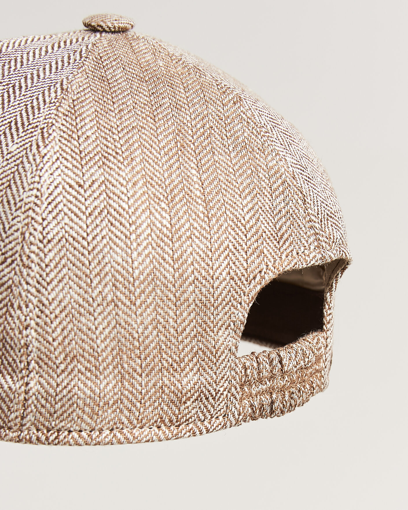 Homme | Bobs Et Casquettes | Wigéns | Baseball Linen Herringbone Cap Brown