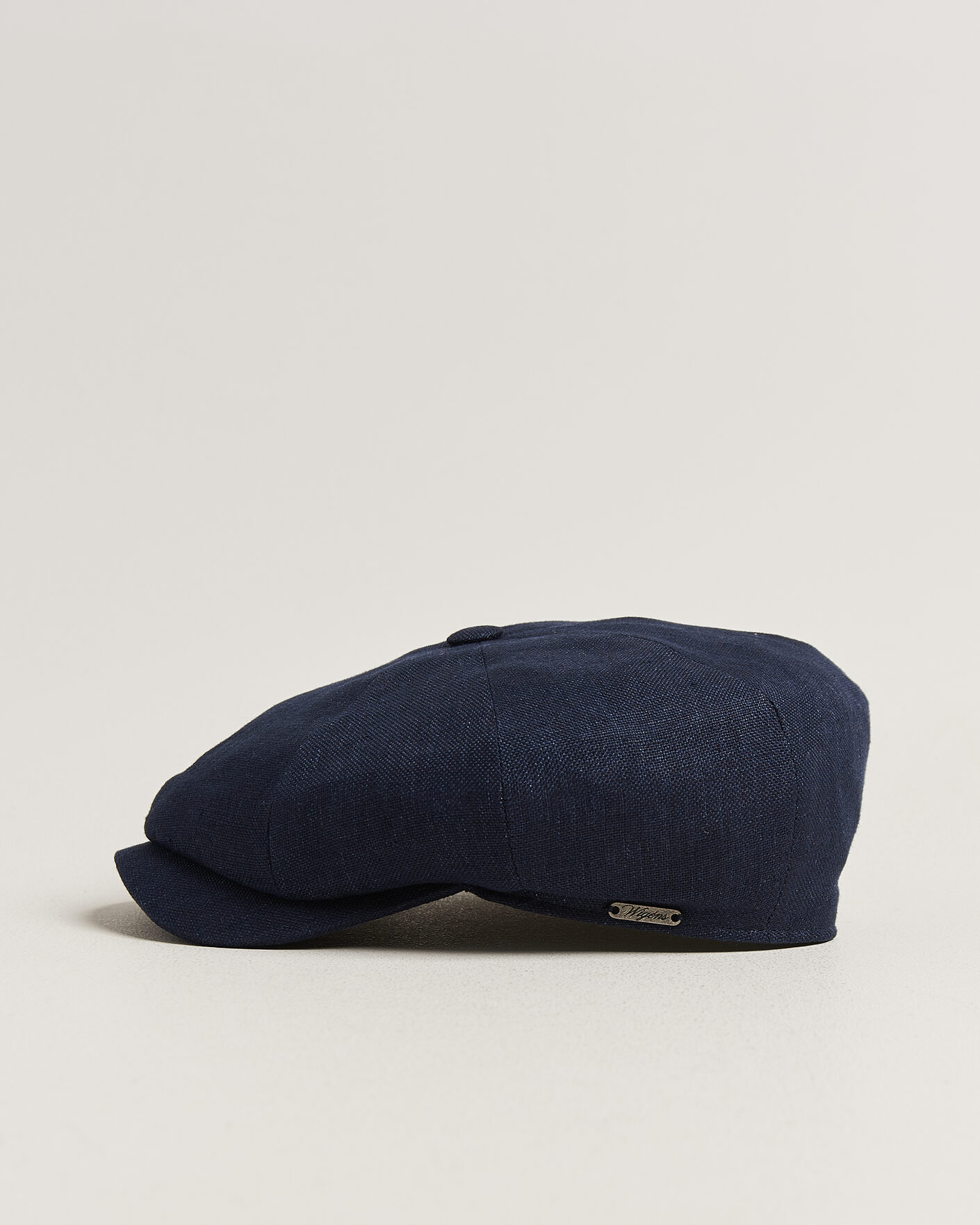 Homme | Bobs Et Casquettes | Wigéns | Newsboy Retro Hopsack Linen Cap Navy