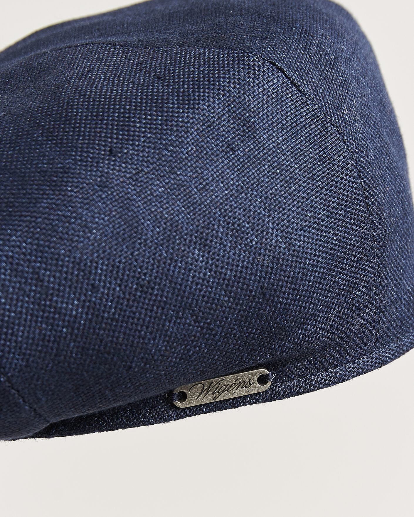 Homme | Bobs Et Casquettes | Wigéns | Newsboy Retro Hopsack Linen Cap Navy