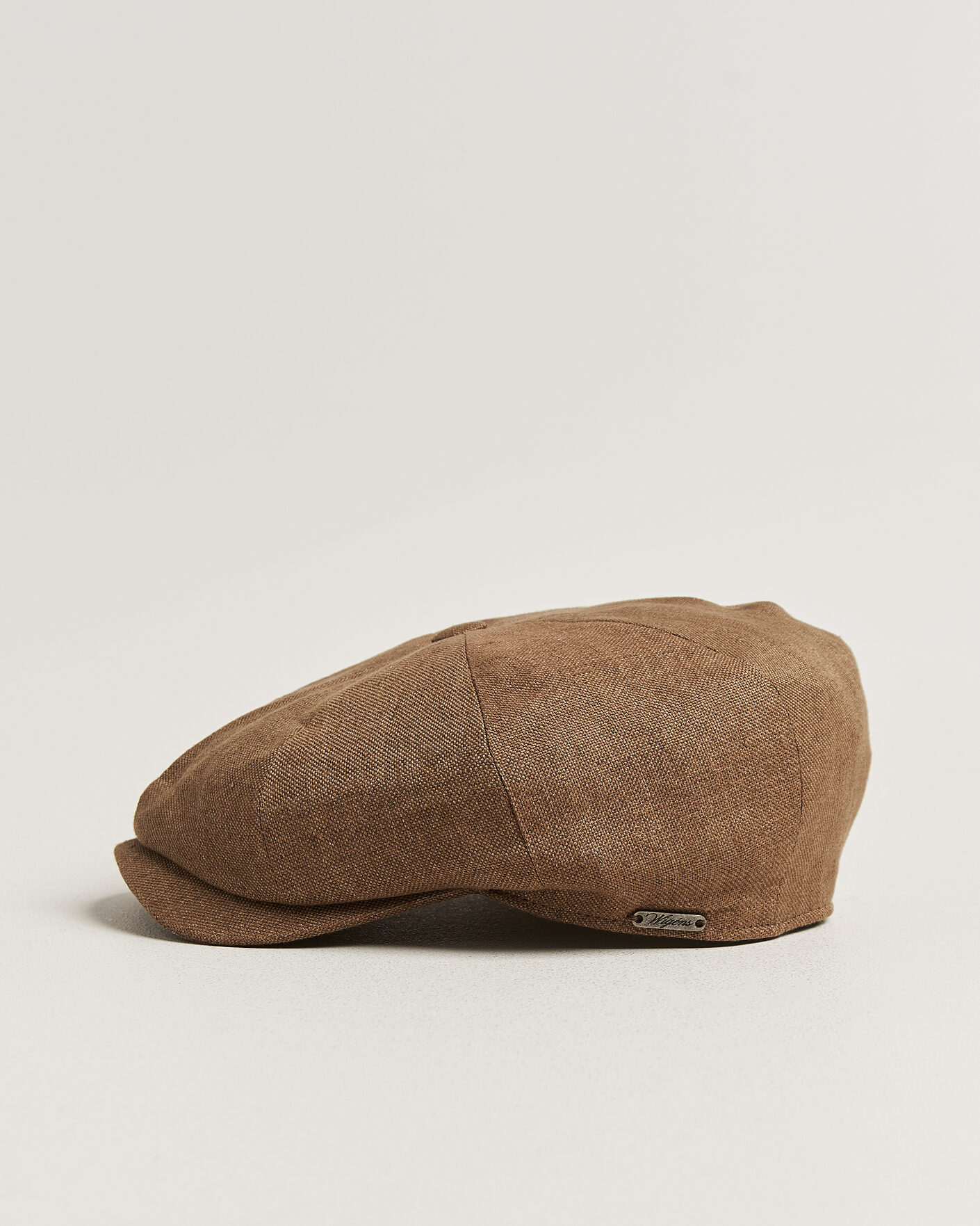 Homme | Bobs Et Casquettes | Wigéns | Newsboy Retro Hopsack Linen Cap Light Brown