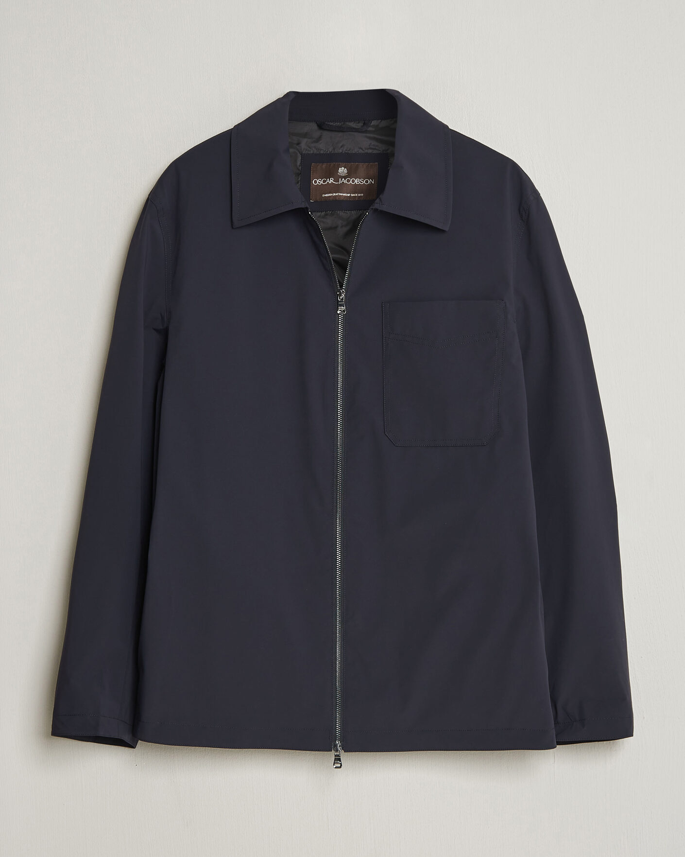 Homme | Manteaux Et Vestes | Oscar Jacobson | Light Zipped Shirt Jacket Navy