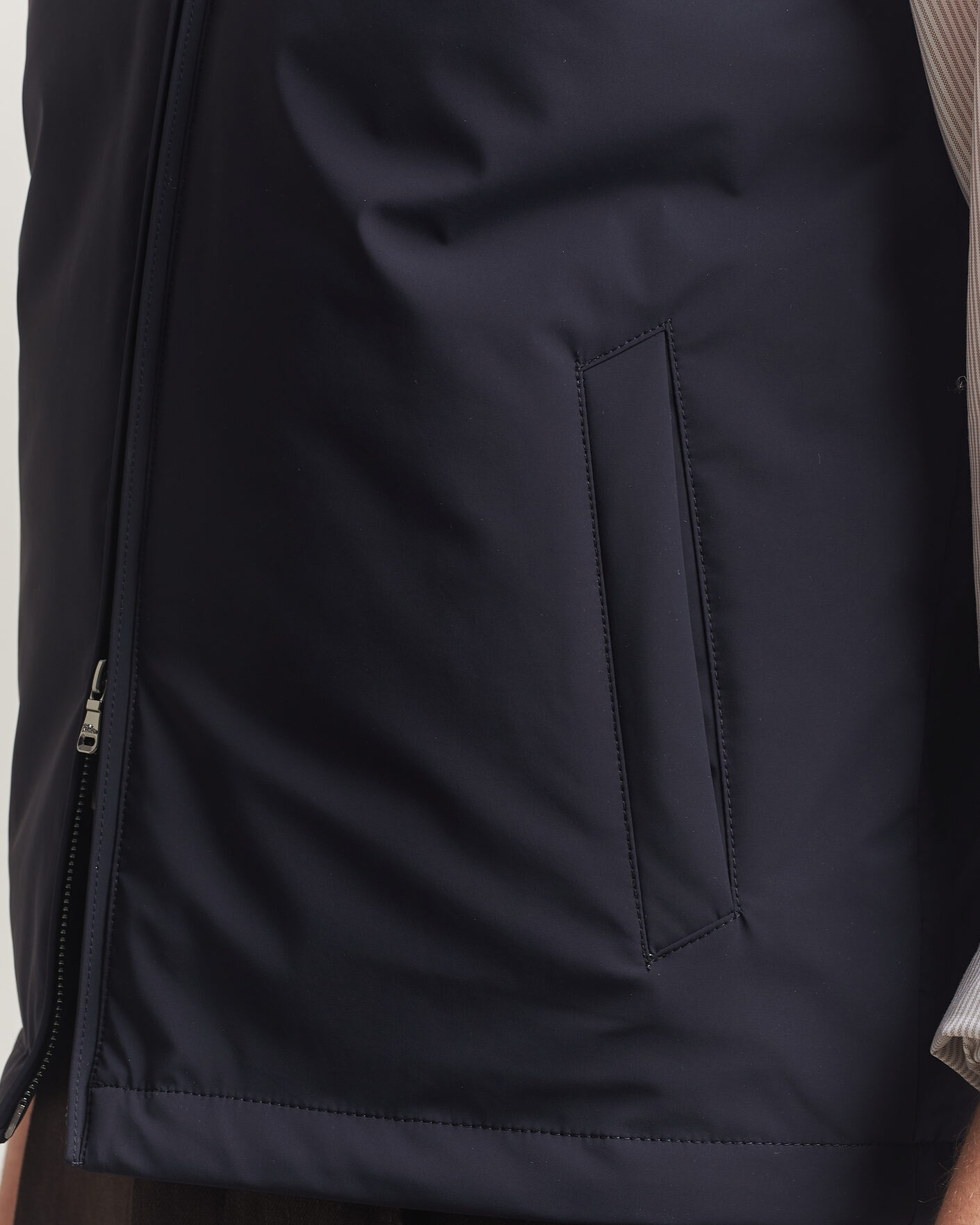 Homme | Gilets | Oscar Jacobson | Light Zipped Waistcoat Navy