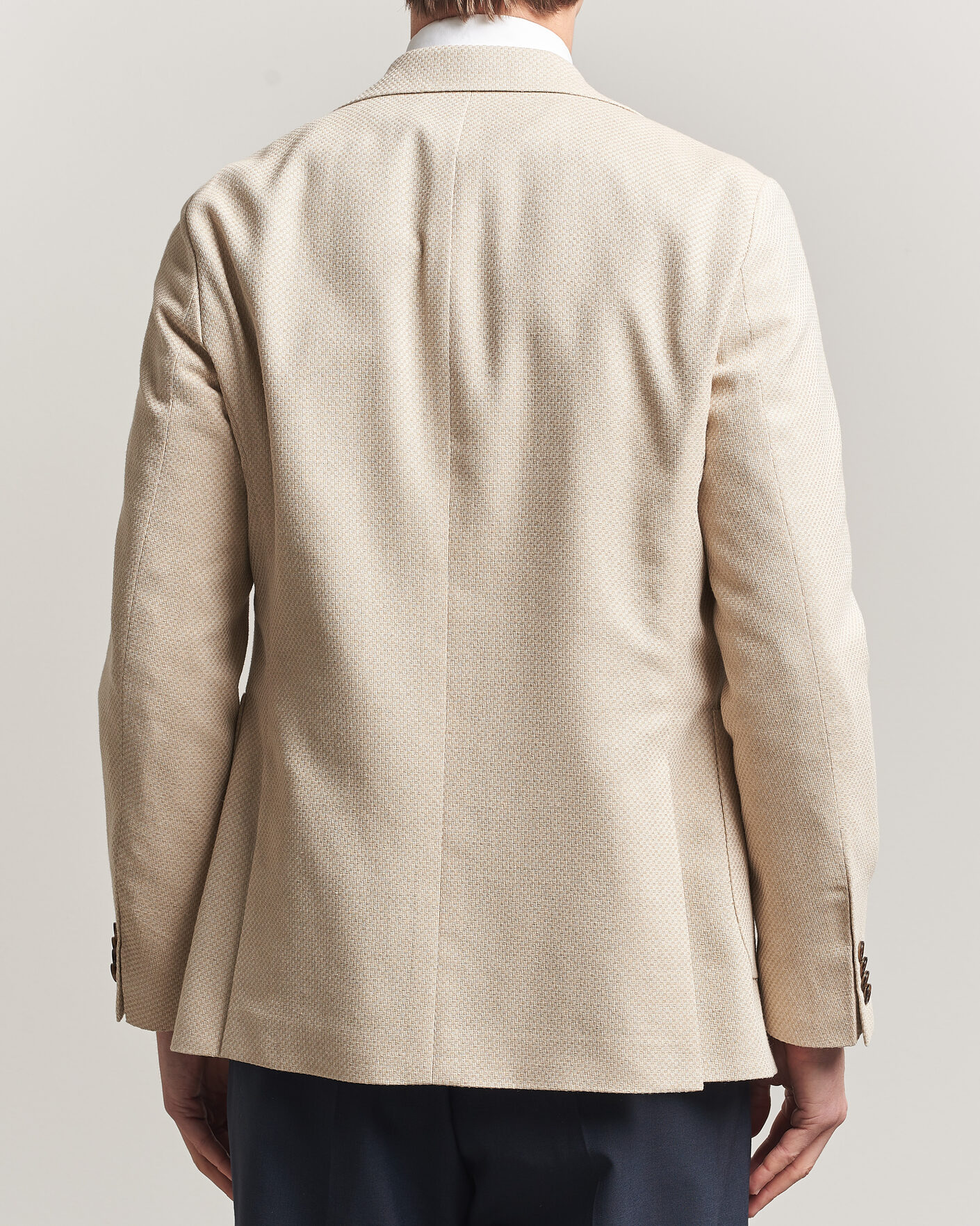 Homme | Blazers | Oscar Jacobson | Fogerty Patch Structure Cotton Blazer Beige