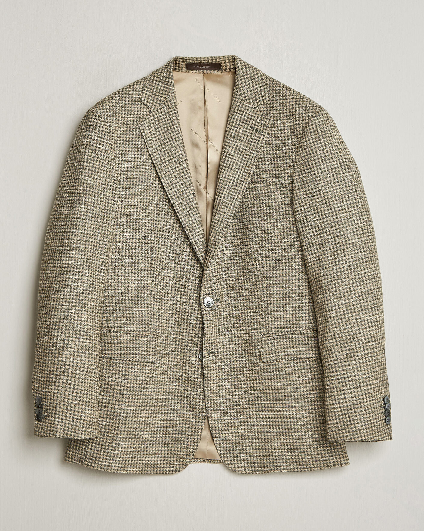 Homme | Blazers | Oscar Jacobson | Robert Wool/Silk/Cotton Blazer Green