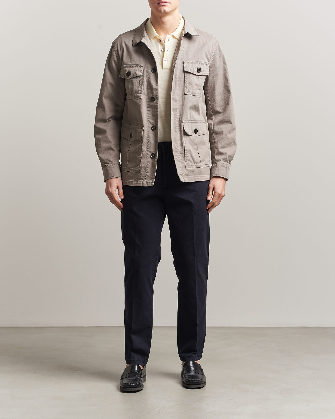 Homme | Pantalons | Oscar Jacobson | Danik Cotton Trousers Navy