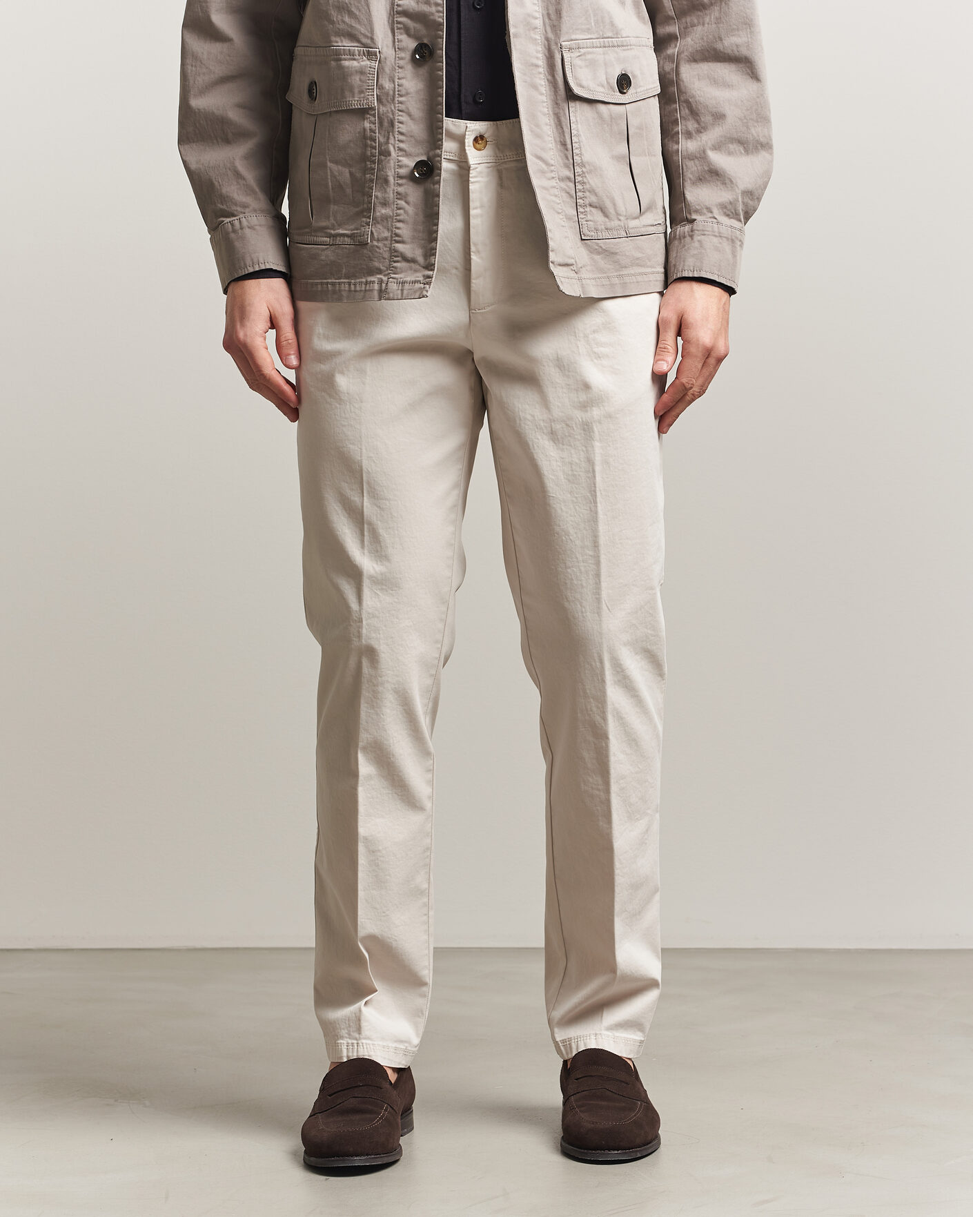 Homme | Pantalons | Oscar Jacobson | Danik Cotton Trousers White