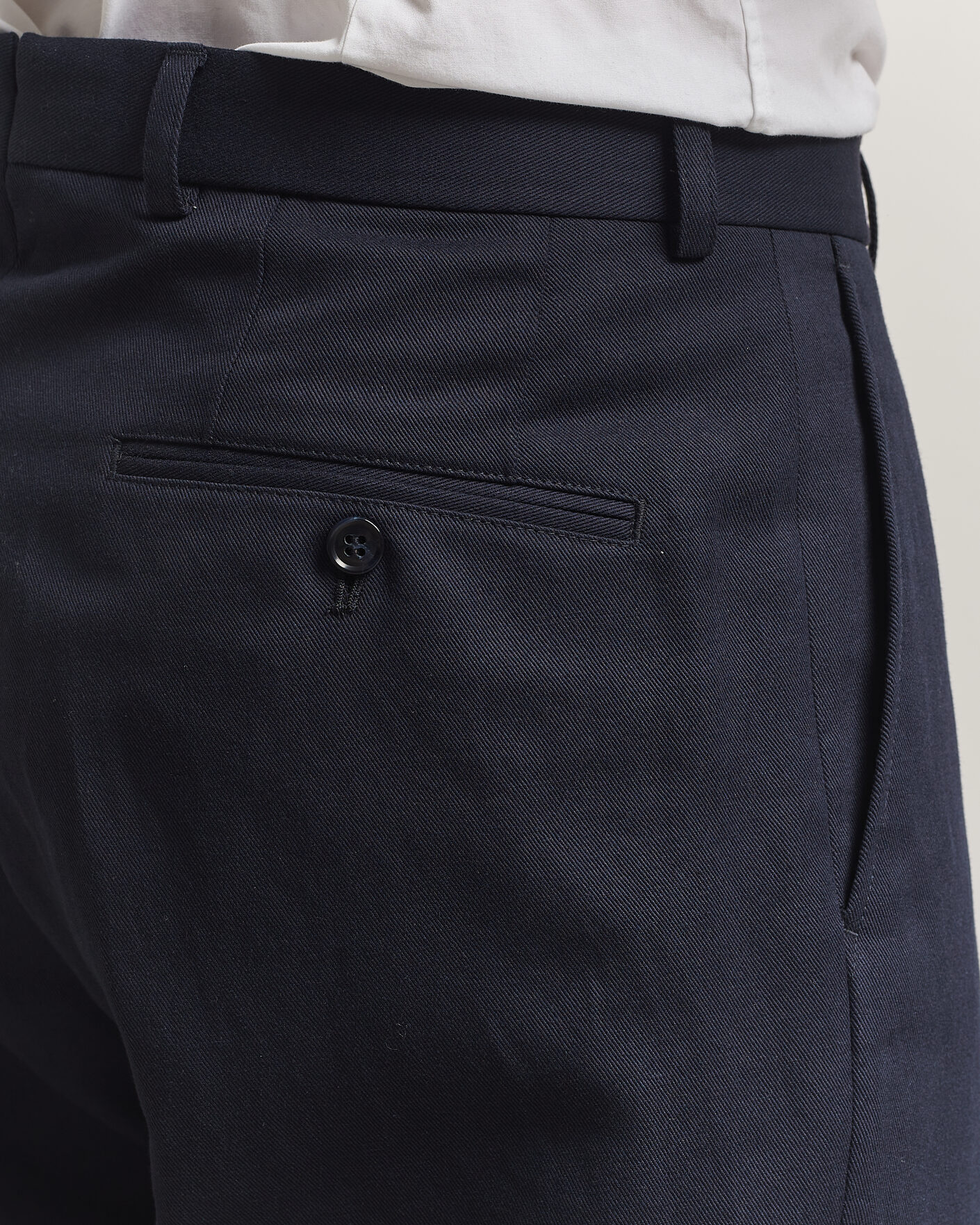 Homme | Pantalons | Oscar Jacobson | Del Cotton/Linen Trousers Navy