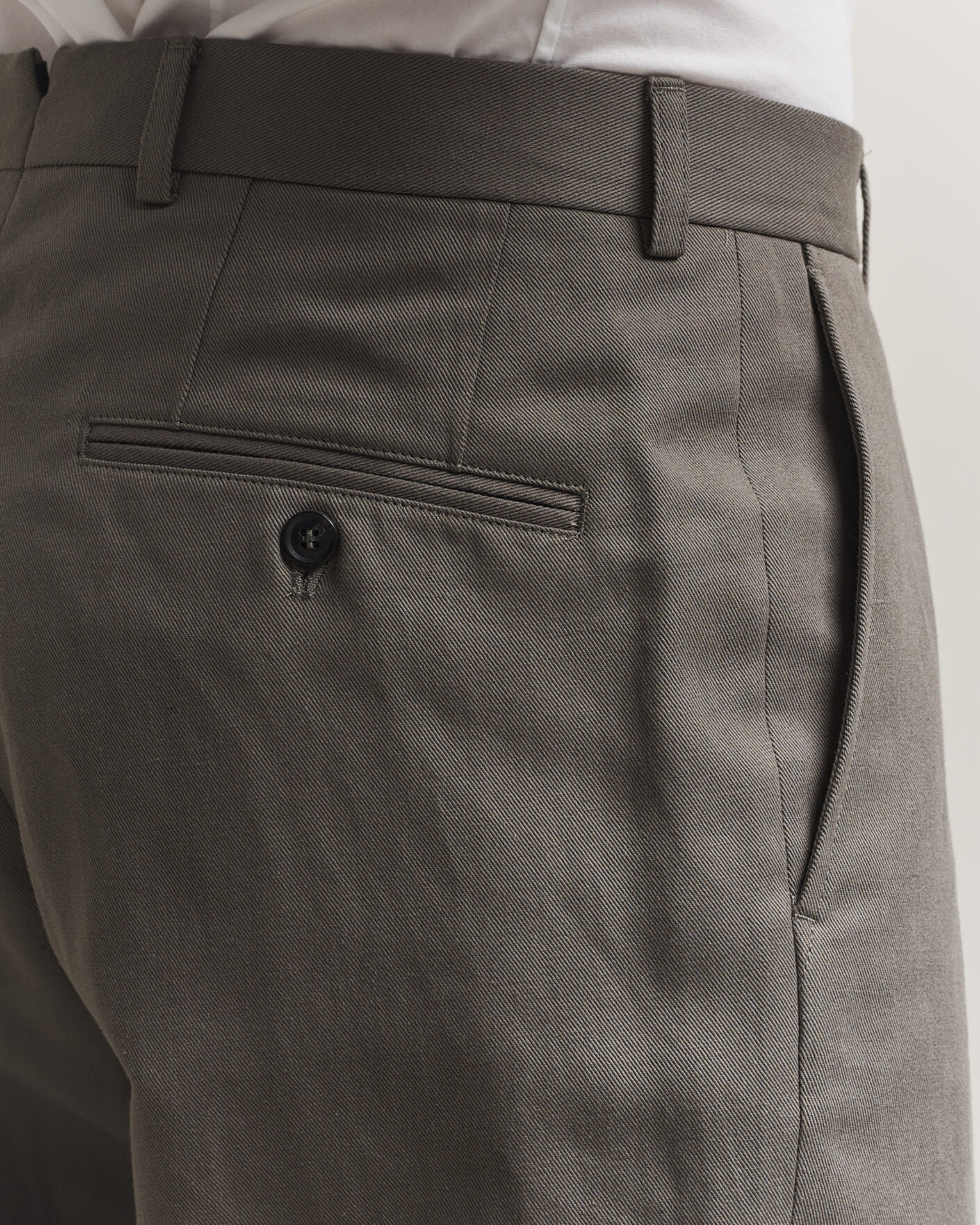 Homme | Pantalons | Oscar Jacobson | Del Cotton/Linen Trousers Olive