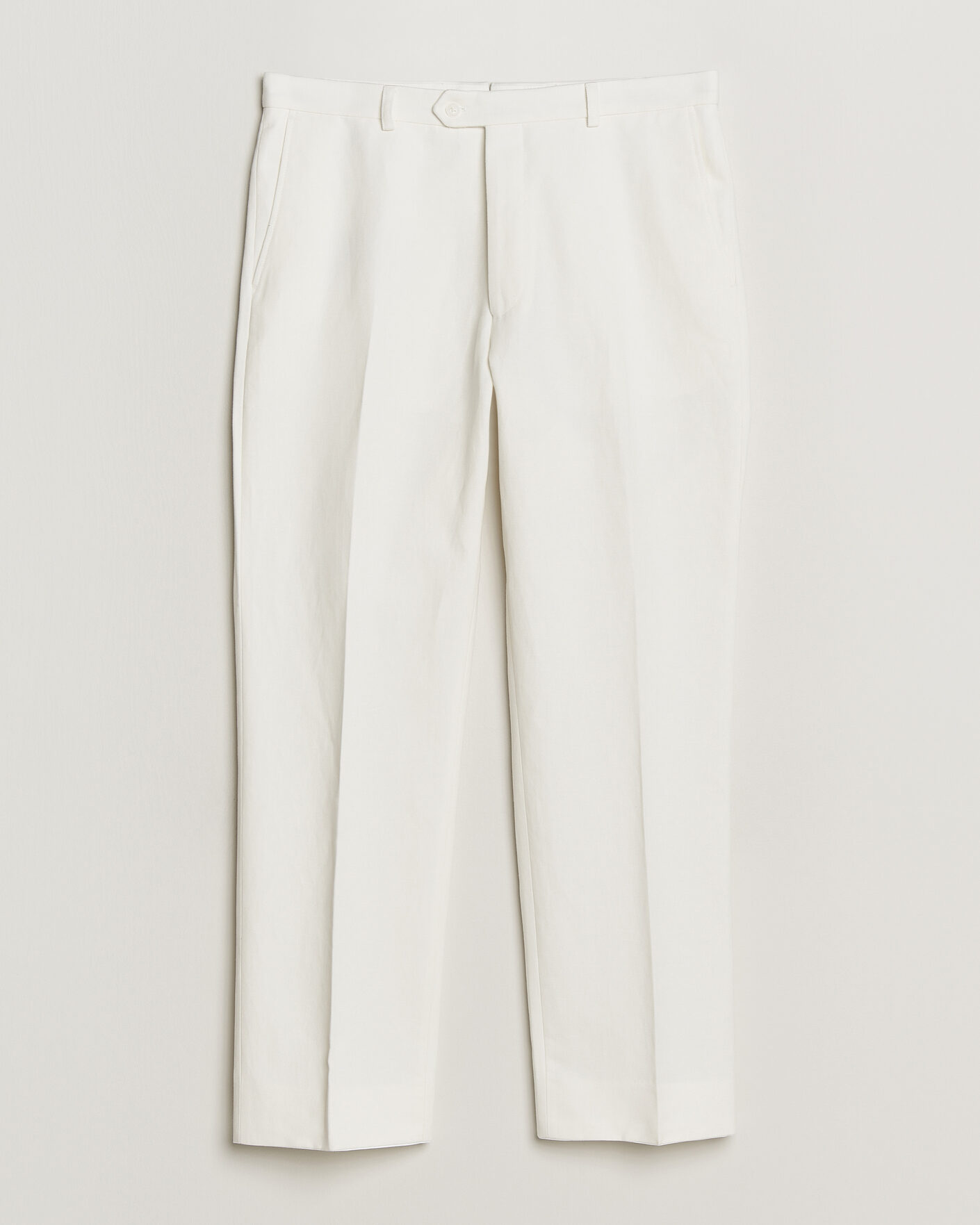 Homme | Pantalons | Oscar Jacobson | Del Cotton/Linen Trousers White