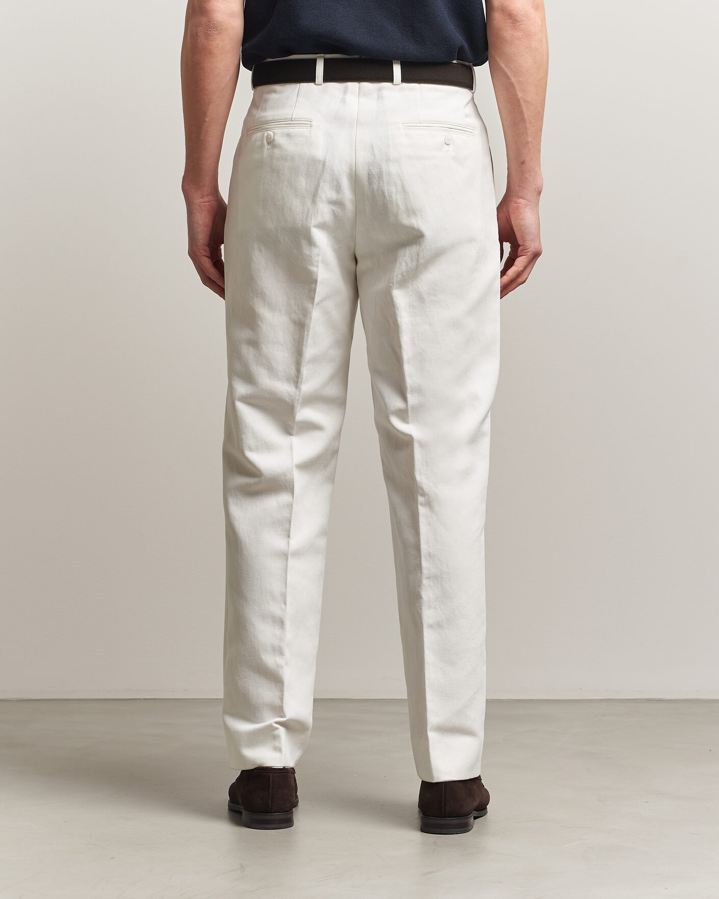 Homme | Pantalons | Oscar Jacobson | Del Cotton/Linen Trousers White