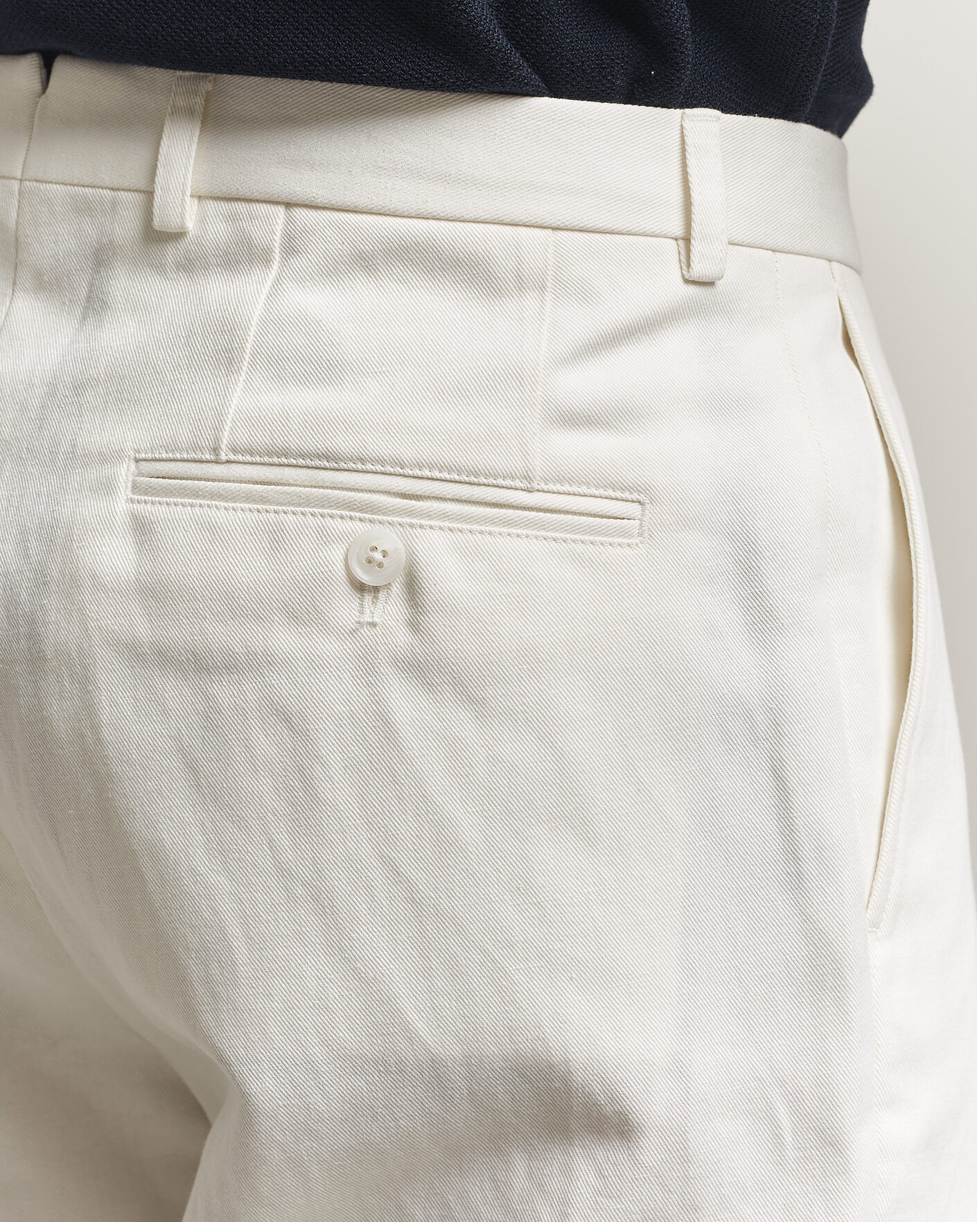 Homme | Pantalons | Oscar Jacobson | Del Cotton/Linen Trousers White