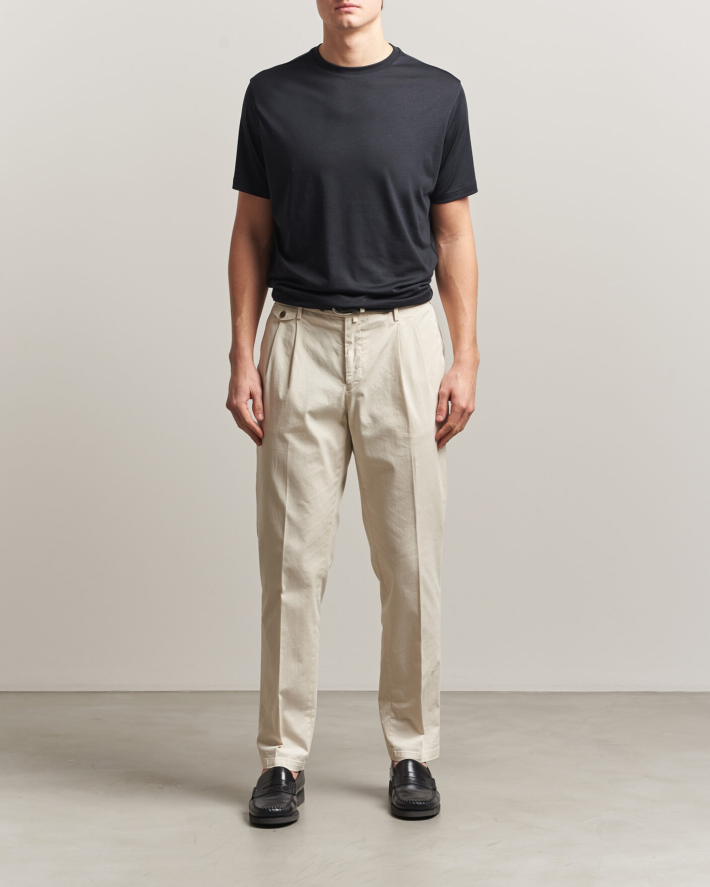 Homme | T-shirts | Oscar Jacobson | Kim Lyocel/Cotton T-Shirt Black
