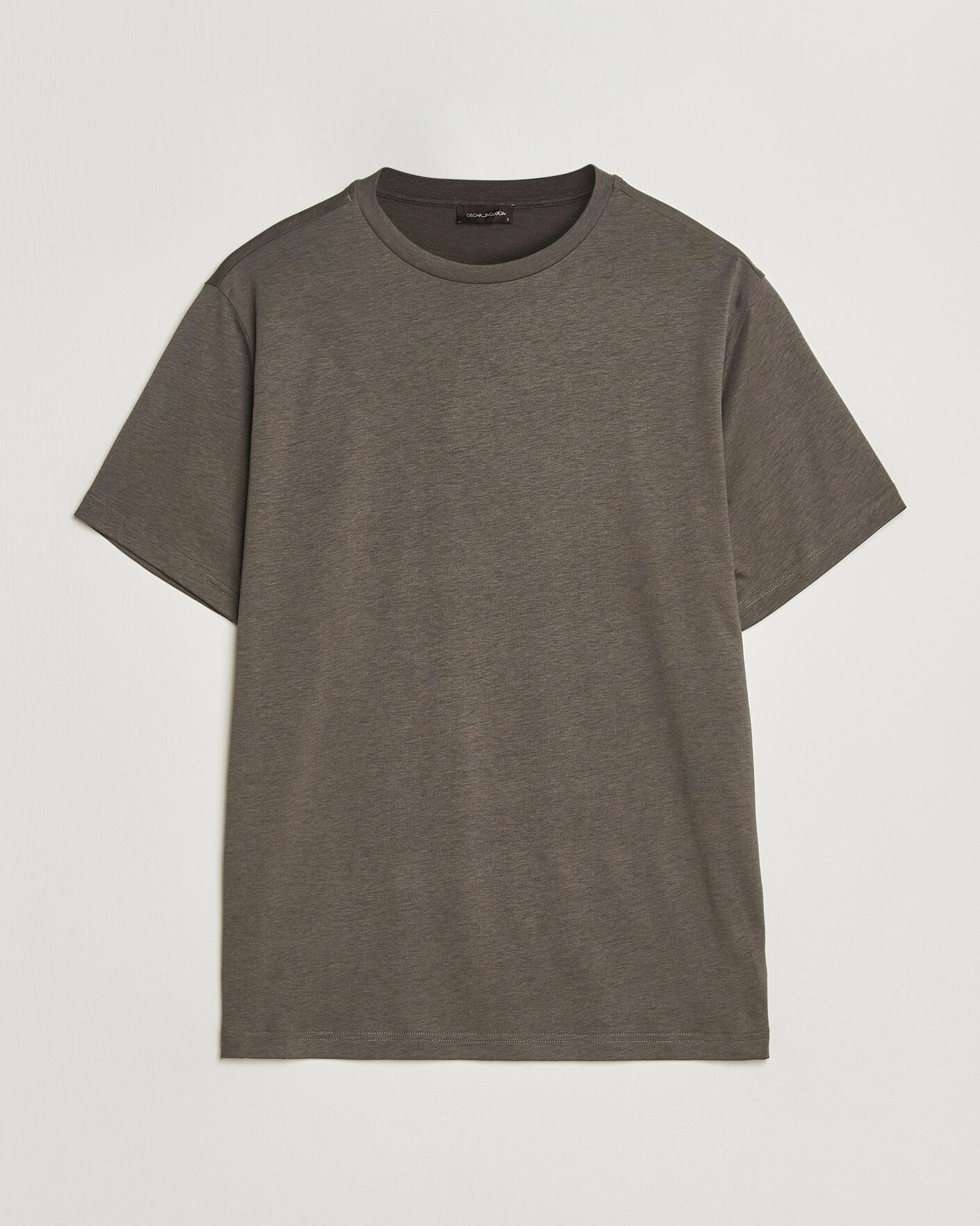 Homme | T-shirts | Oscar Jacobson | Kim Lyocel/Cotton T-Shirt Green
