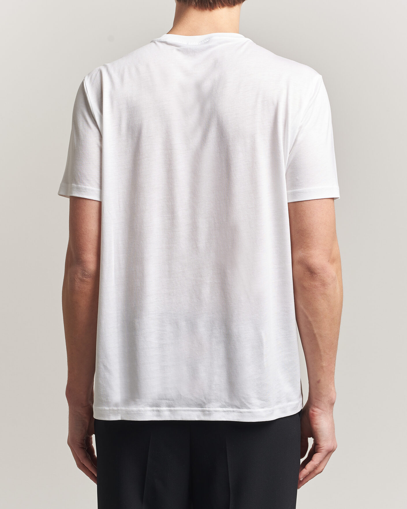 Homme | T-shirts | Oscar Jacobson | Kim Lyocel/Cotton T-Shirt White