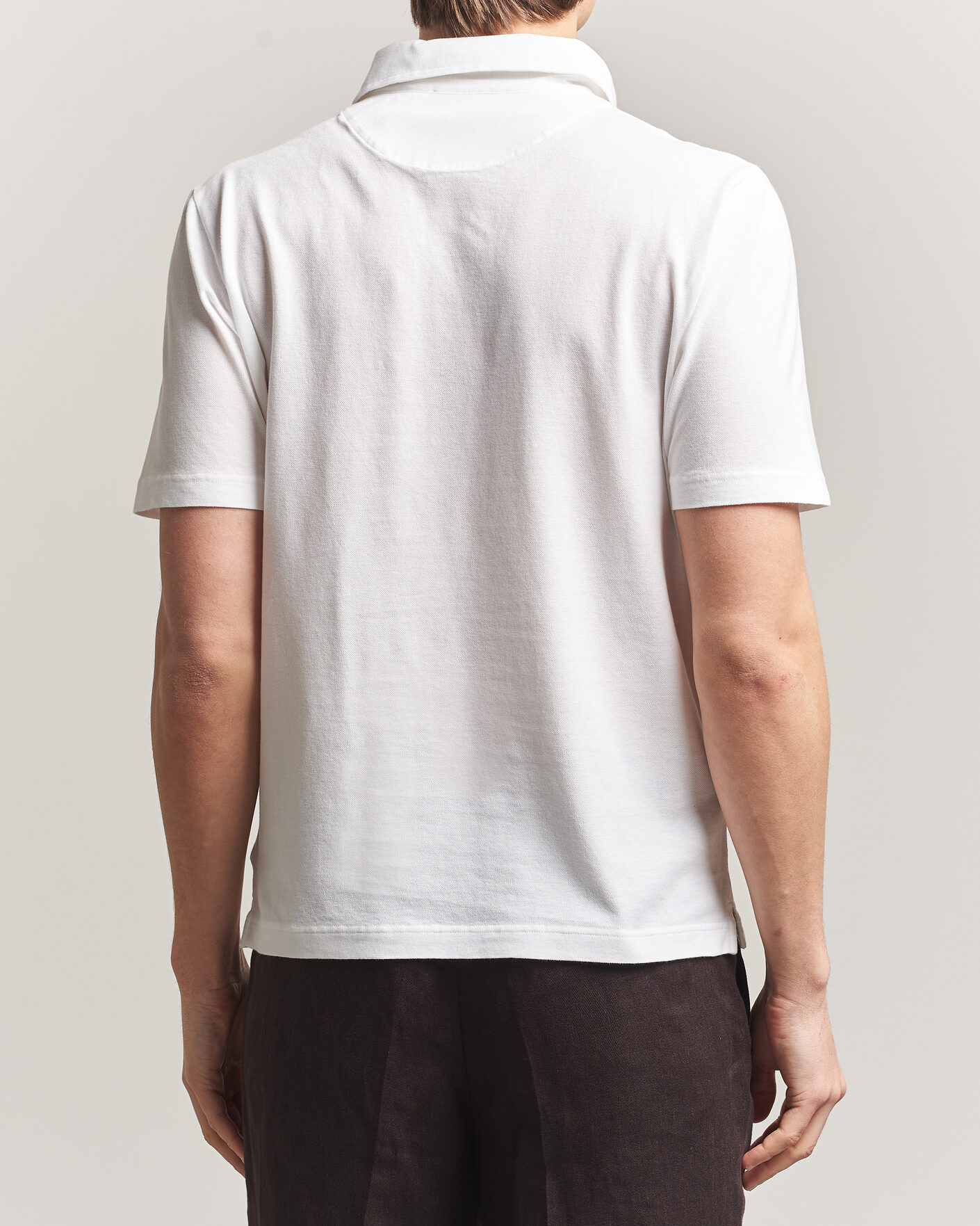 Homme | Polos | Zanone | Soft Cotton Piquet Polo White