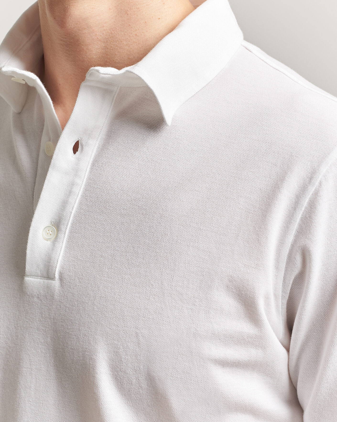 Homme | Polos | Zanone | Soft Cotton Piquet Polo White
