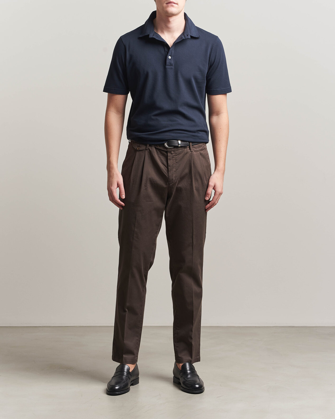 Homme | Polos | Zanone | Soft Cotton Piquet Polo Navy