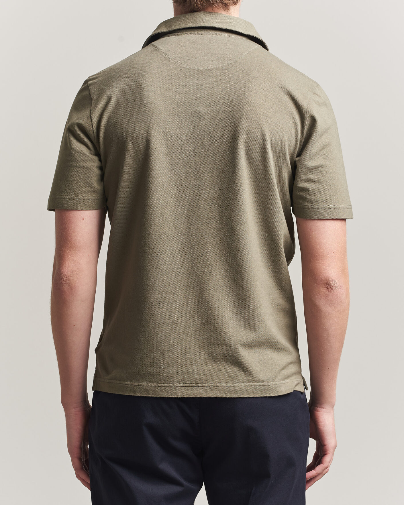 Homme | Polos | Zanone | Soft Cotton Piquet Polo Taupe