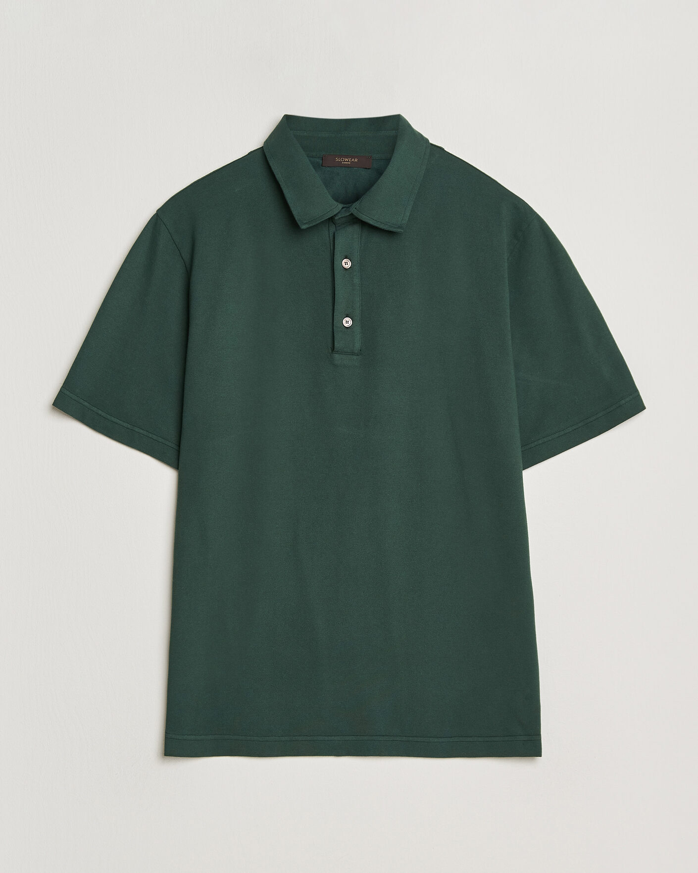 Homme | Polos | Zanone | Soft Cotton Piquet Polo Dark Green
