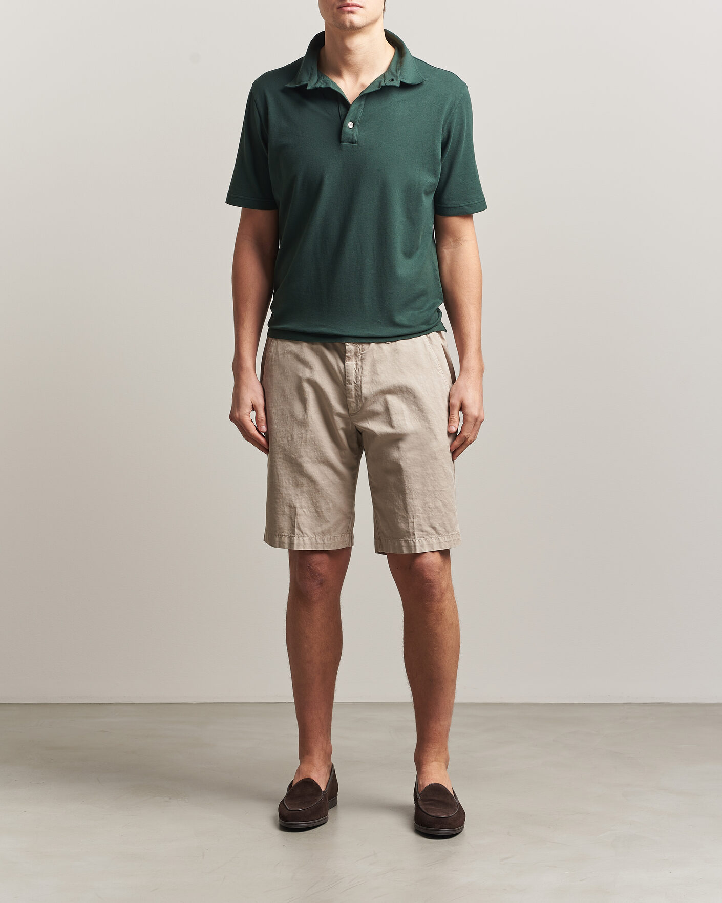 Homme | Polos | Zanone | Soft Cotton Piquet Polo Dark Green