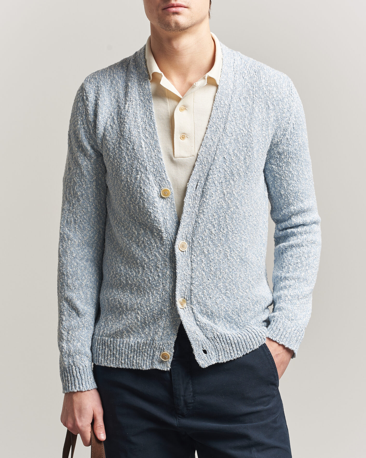 Homme | Pulls Et Tricots | Zanone | Mouline Cardigan Sky Blue