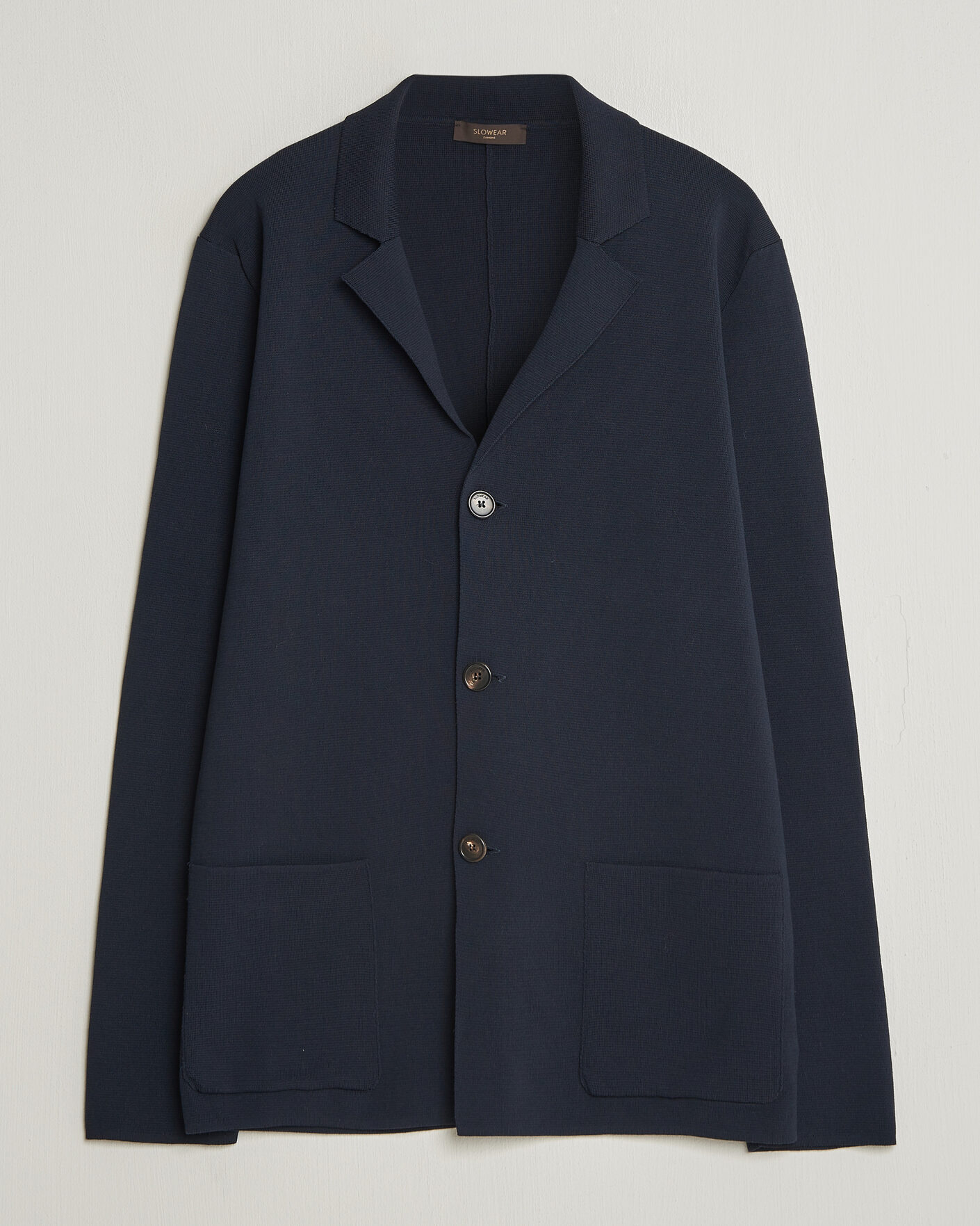 Homme | Blazers | Zanone | Knitted Cotton Blazer Navy