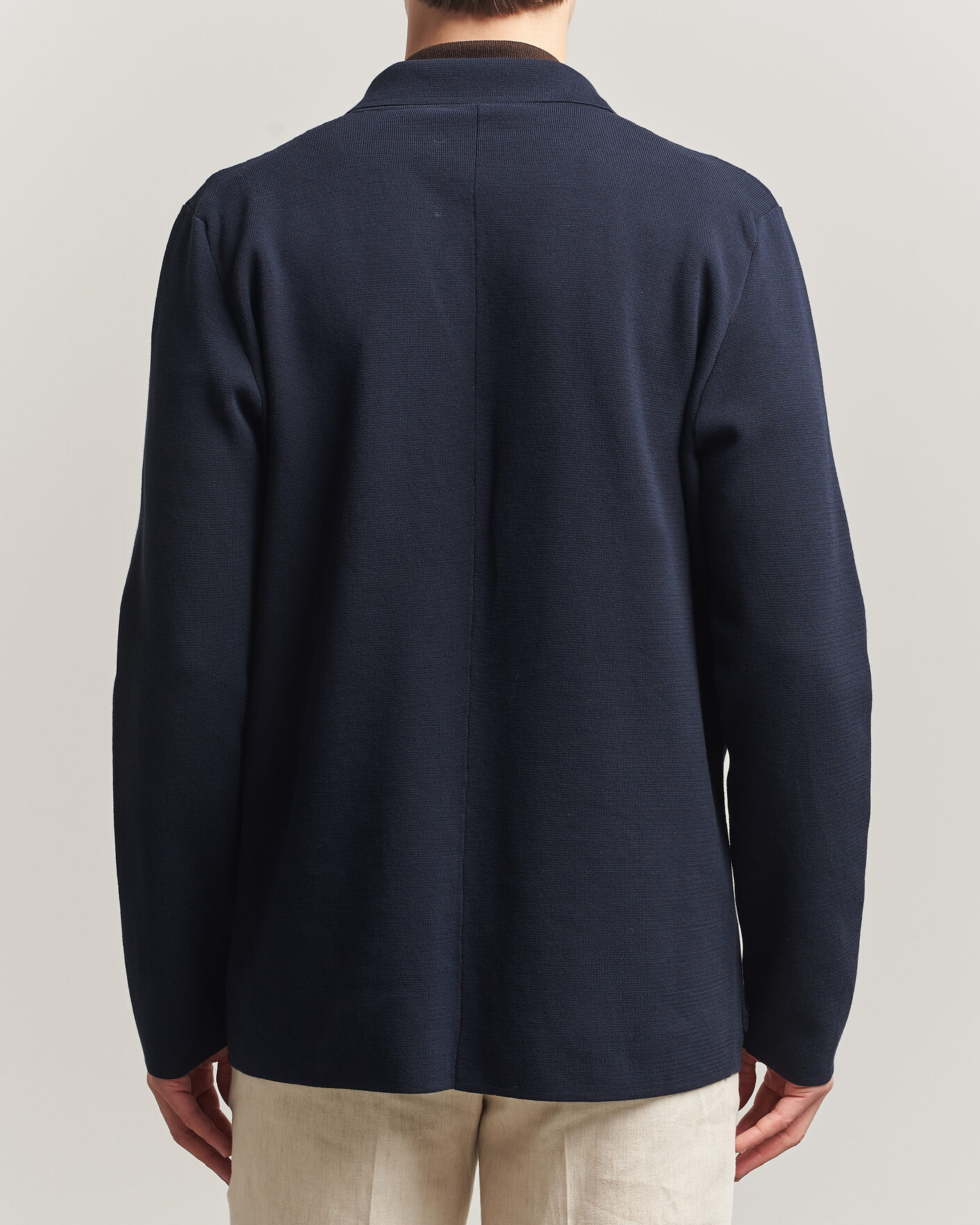 Homme | Blazers | Zanone | Knitted Cotton Blazer Navy