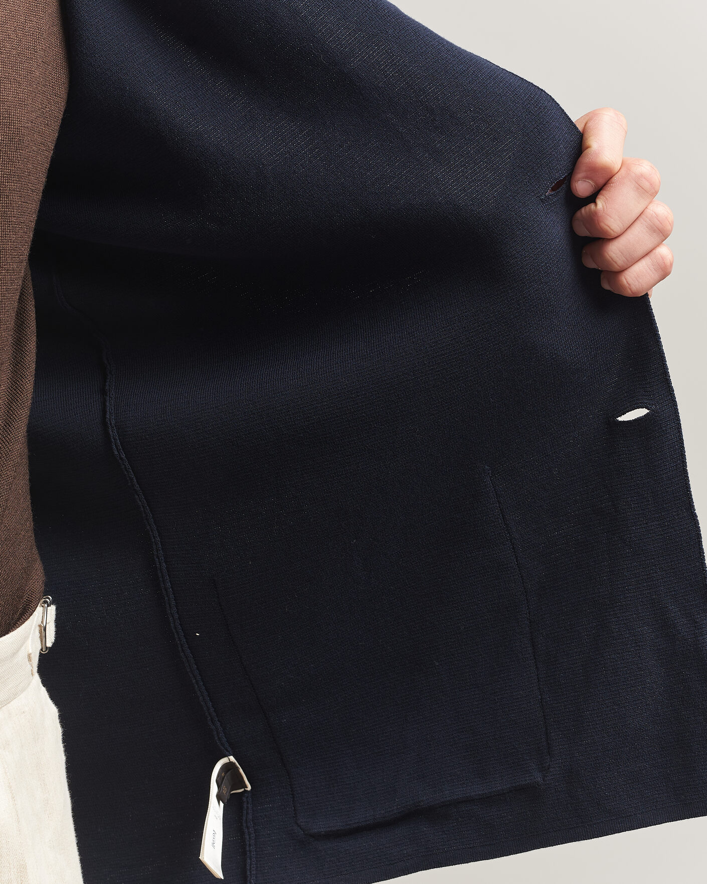 Homme | Blazers | Zanone | Knitted Cotton Blazer Navy