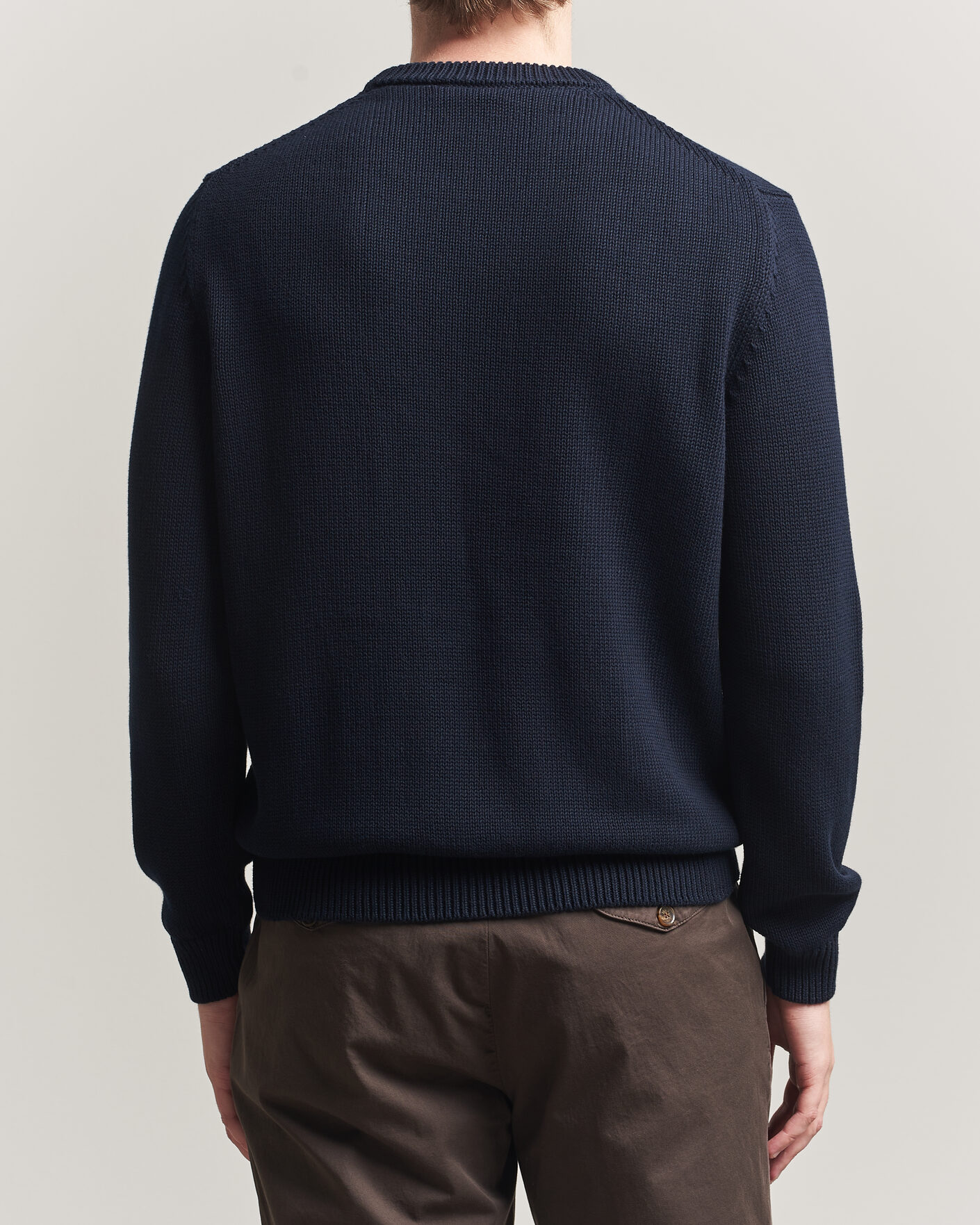 Homme | Pulls Et Tricots | Zanone | Soft Cotton Crew Neck Sweater Navy