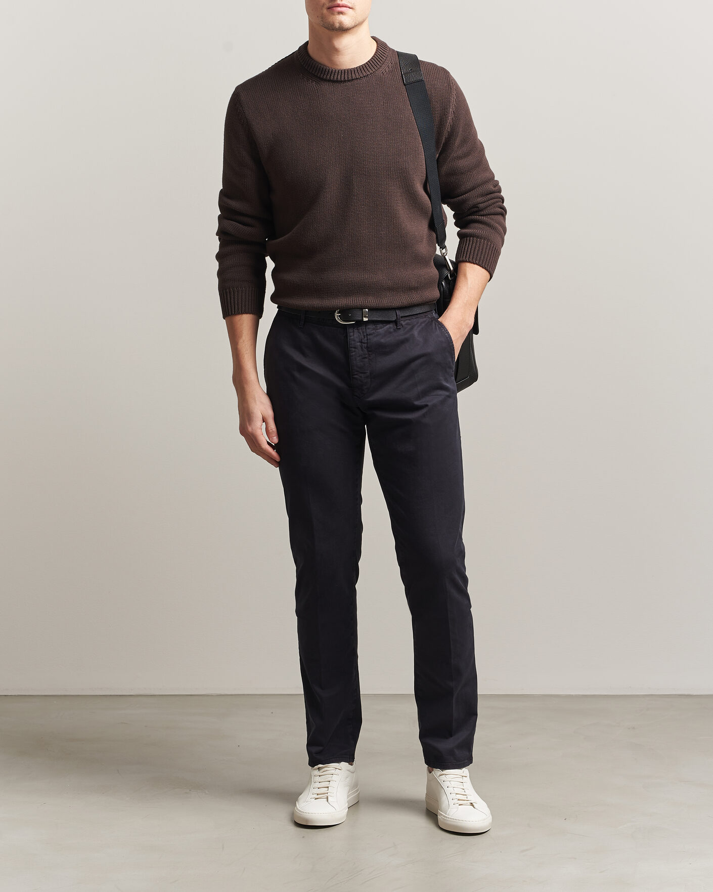 Homme | Pulls Et Tricots | Zanone | Soft Cotton Crew Neck Sweater Chocolate