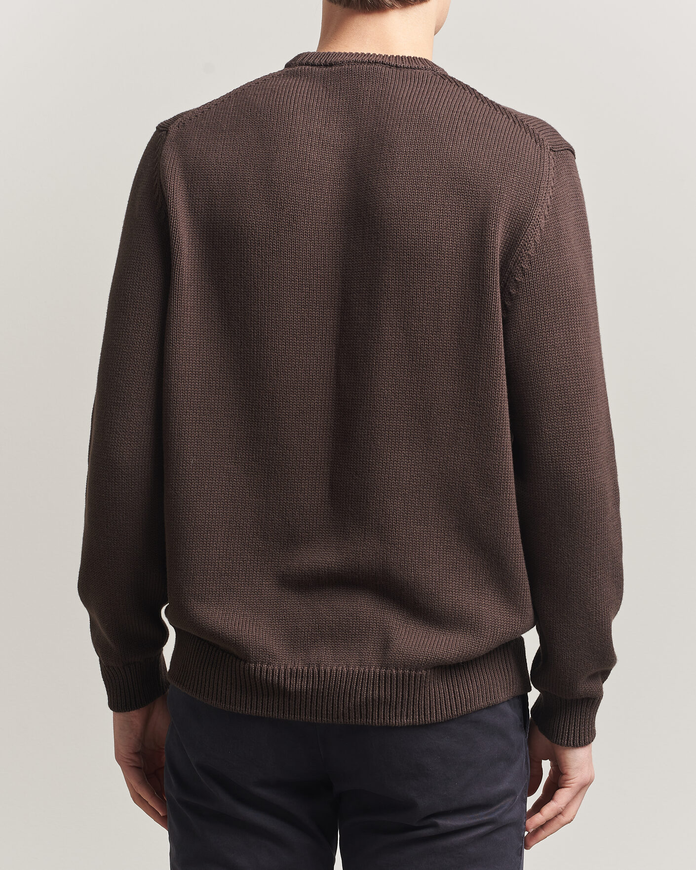 Homme | Pulls Et Tricots | Zanone | Soft Cotton Crew Neck Sweater Chocolate