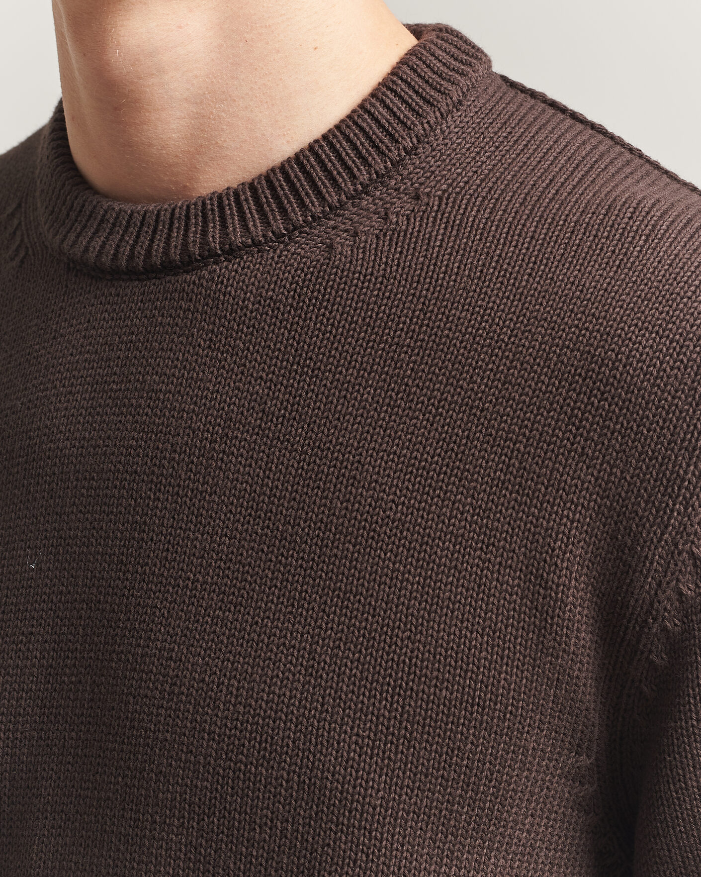 Homme | Pulls Et Tricots | Zanone | Soft Cotton Crew Neck Sweater Chocolate