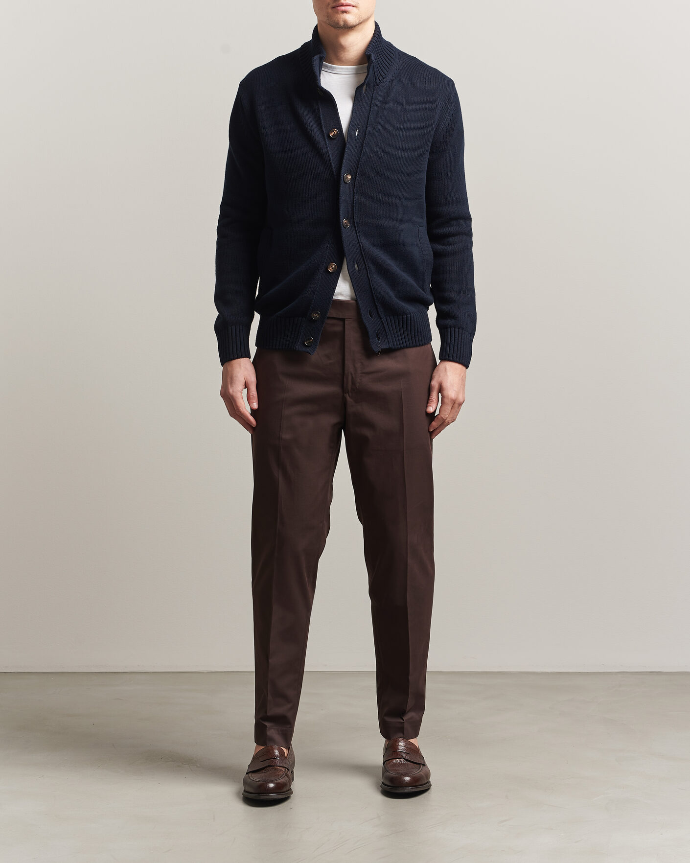 Homme | Pulls Et Tricots | Zanone | Soft Cotton Chioto Cardigan Navy