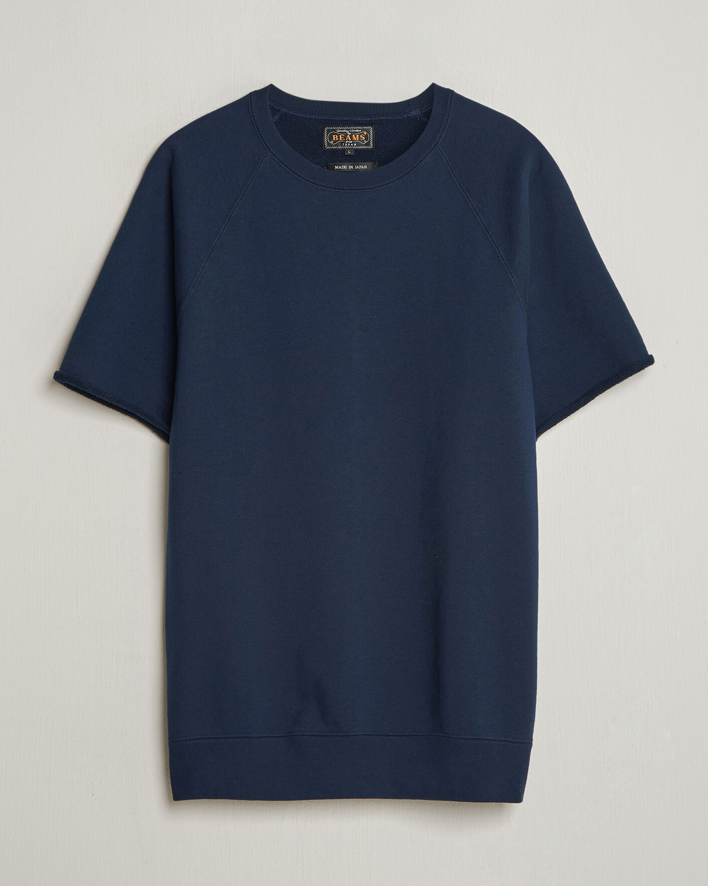 Homme | T-shirts | BEAMS PLUS | Short Sleeve Cut Off Sweat Navy
