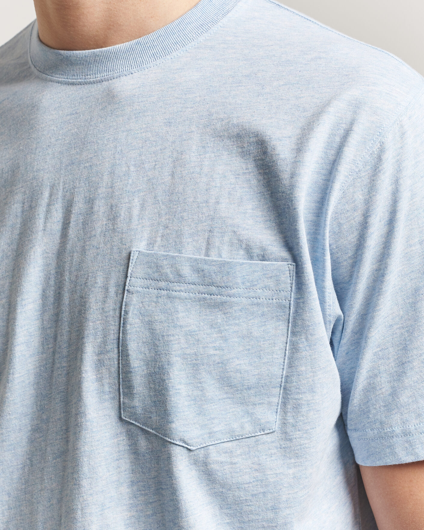 Homme | T-shirts | BEAMS PLUS | Pocket Tee Sax Blue