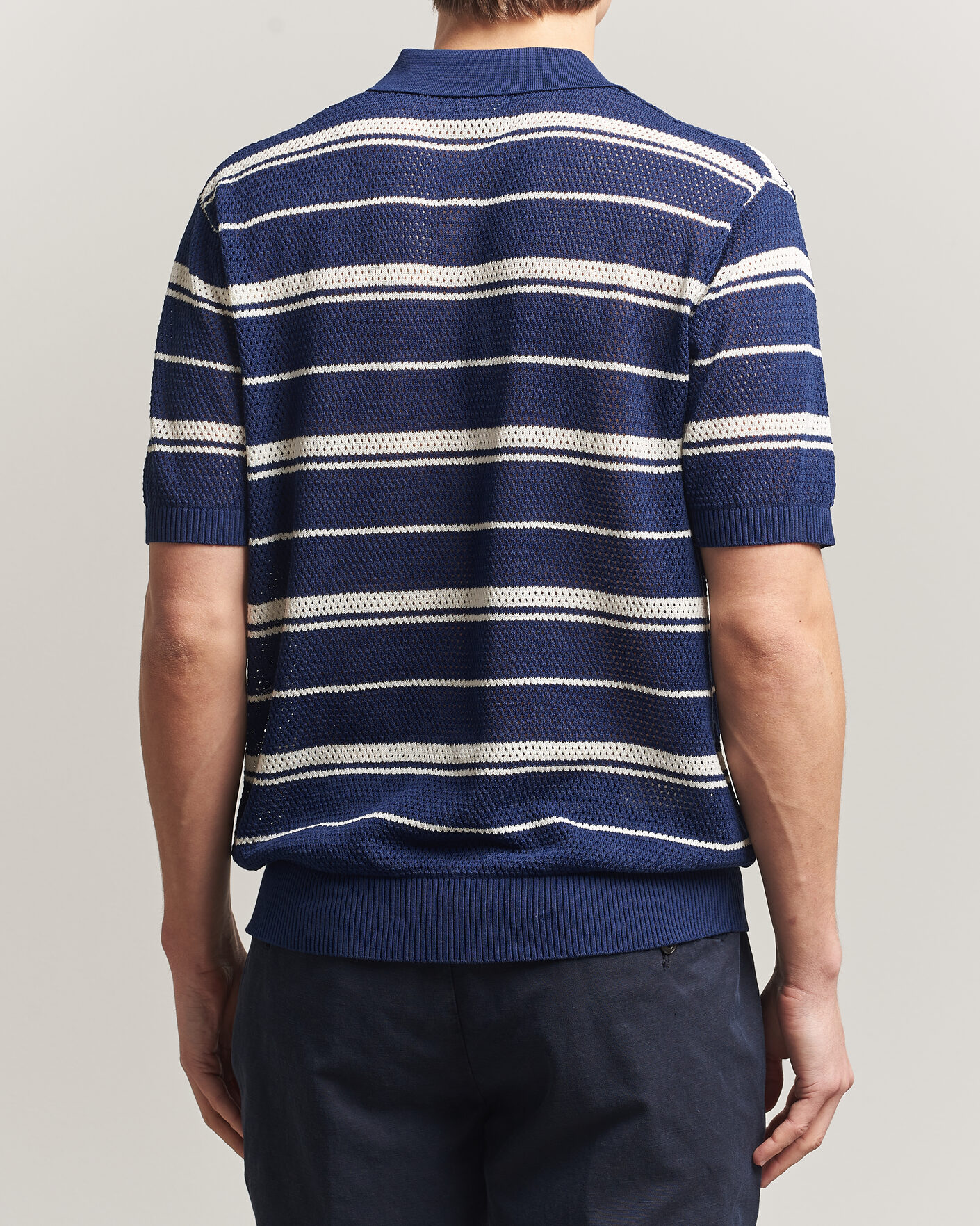 Homme | Polos | BEAMS PLUS | Short Sleeve Mesh Knit Polo Navy