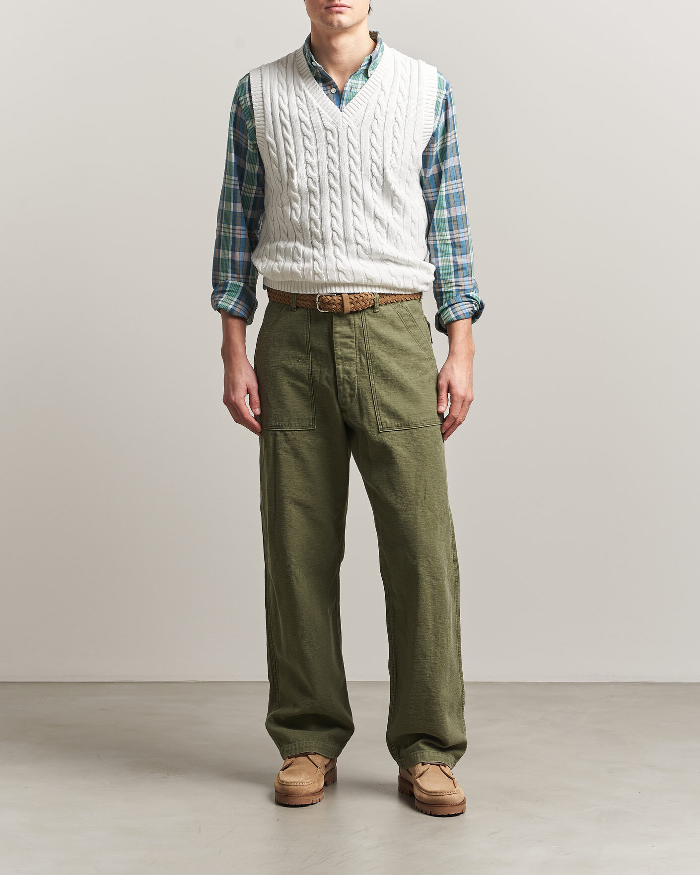 Homme | Pulls Et Tricots | BEAMS PLUS | Cable Knit Vest White