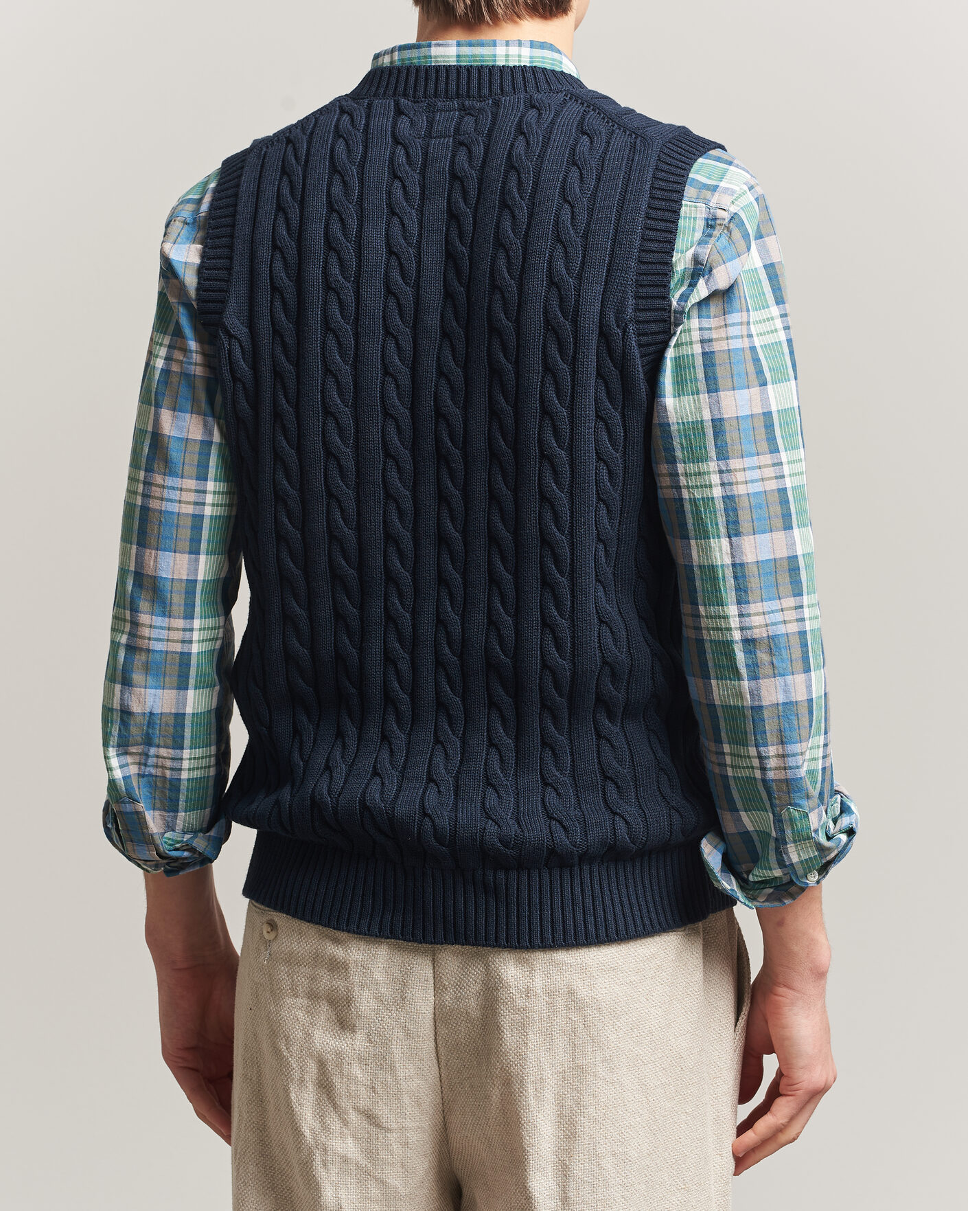 Homme | Pulls Et Tricots | BEAMS PLUS | Cable Knit Vest Navy