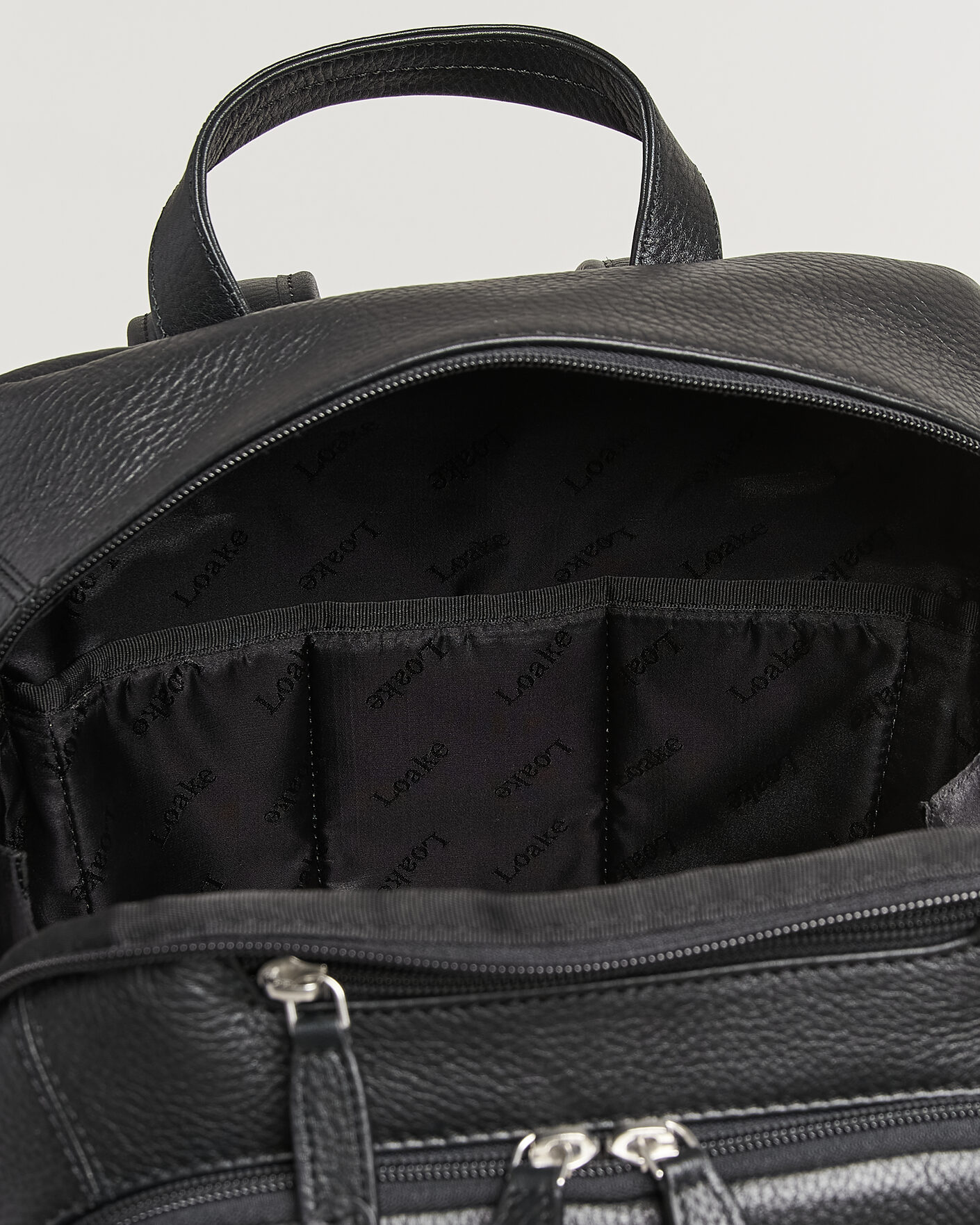 Homme | Sacs | Loake Shoemakers | Waterloo Grained Leather Backpack Black