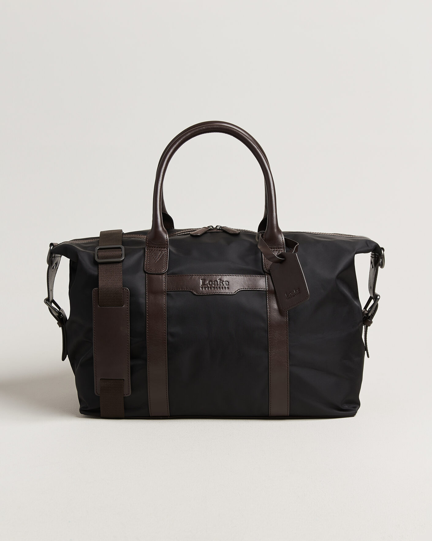Homme | Sacs | Loake Shoemakers | Gower Nylon/Leather Holdall Black