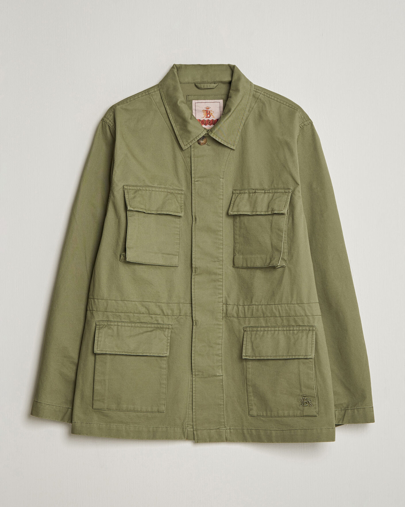 Homme | Manteaux Et Vestes | Baracuta | Washed Cotton Twill Field Shacket Lichen Green