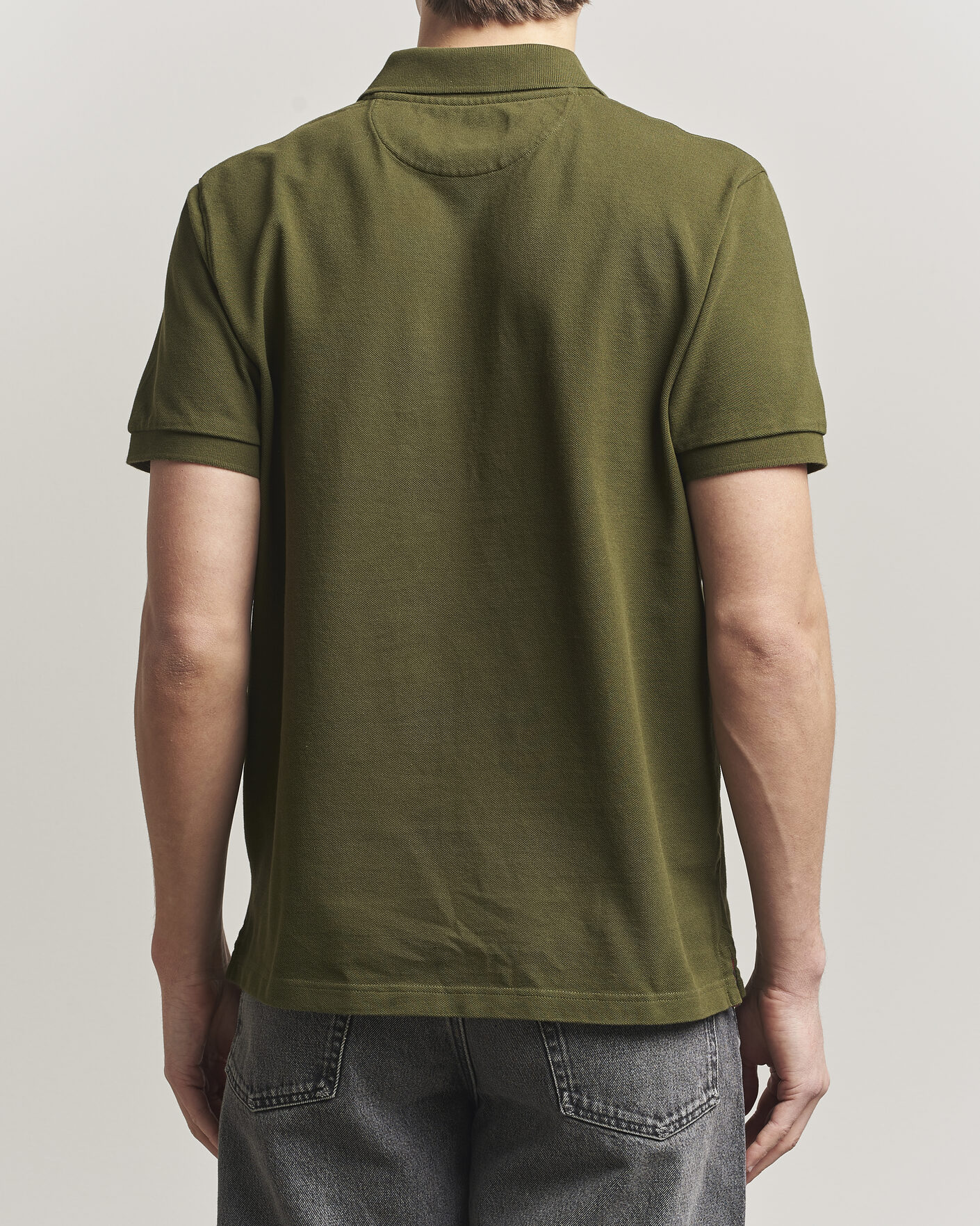 Homme | Polos | Baracuta | Tartan Placket Piquet Polo Beech